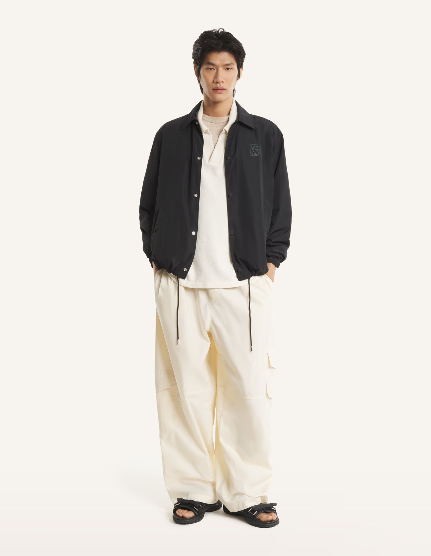 Maison Kitsuné - Áo khoác coach dáng comfort