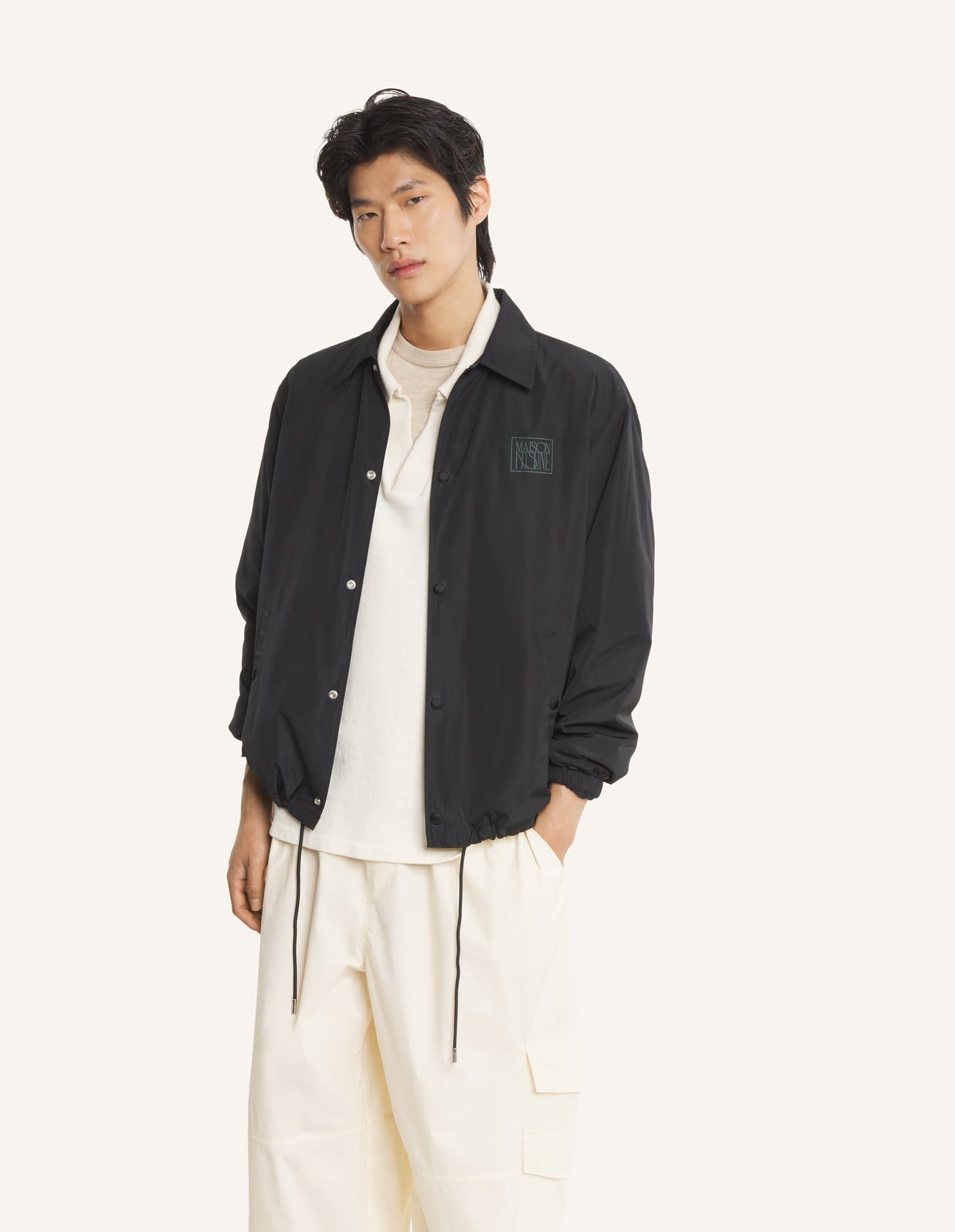Maison Kitsuné - Áo khoác coach dáng comfort