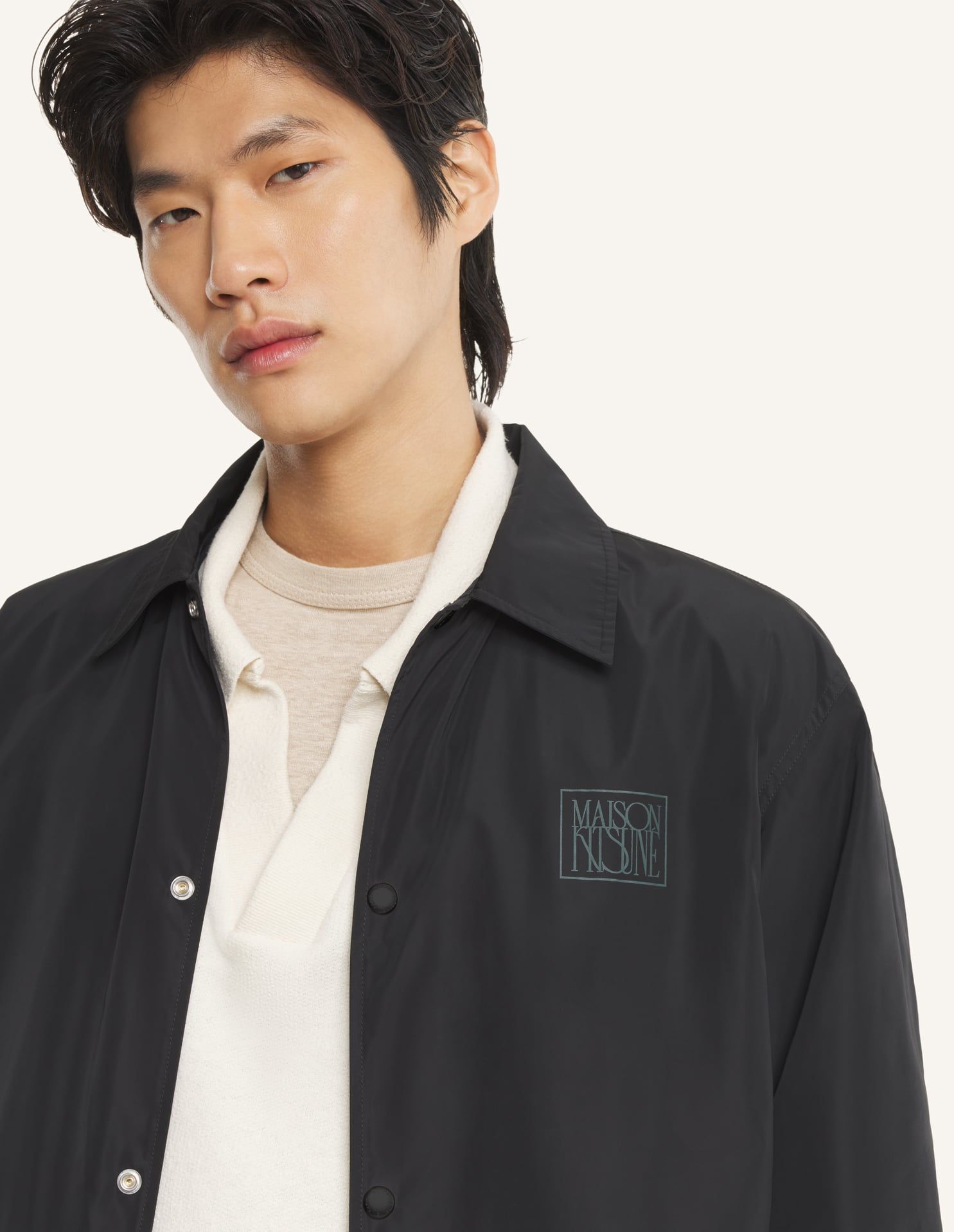 Maison Kitsuné - Áo khoác coach dáng comfort