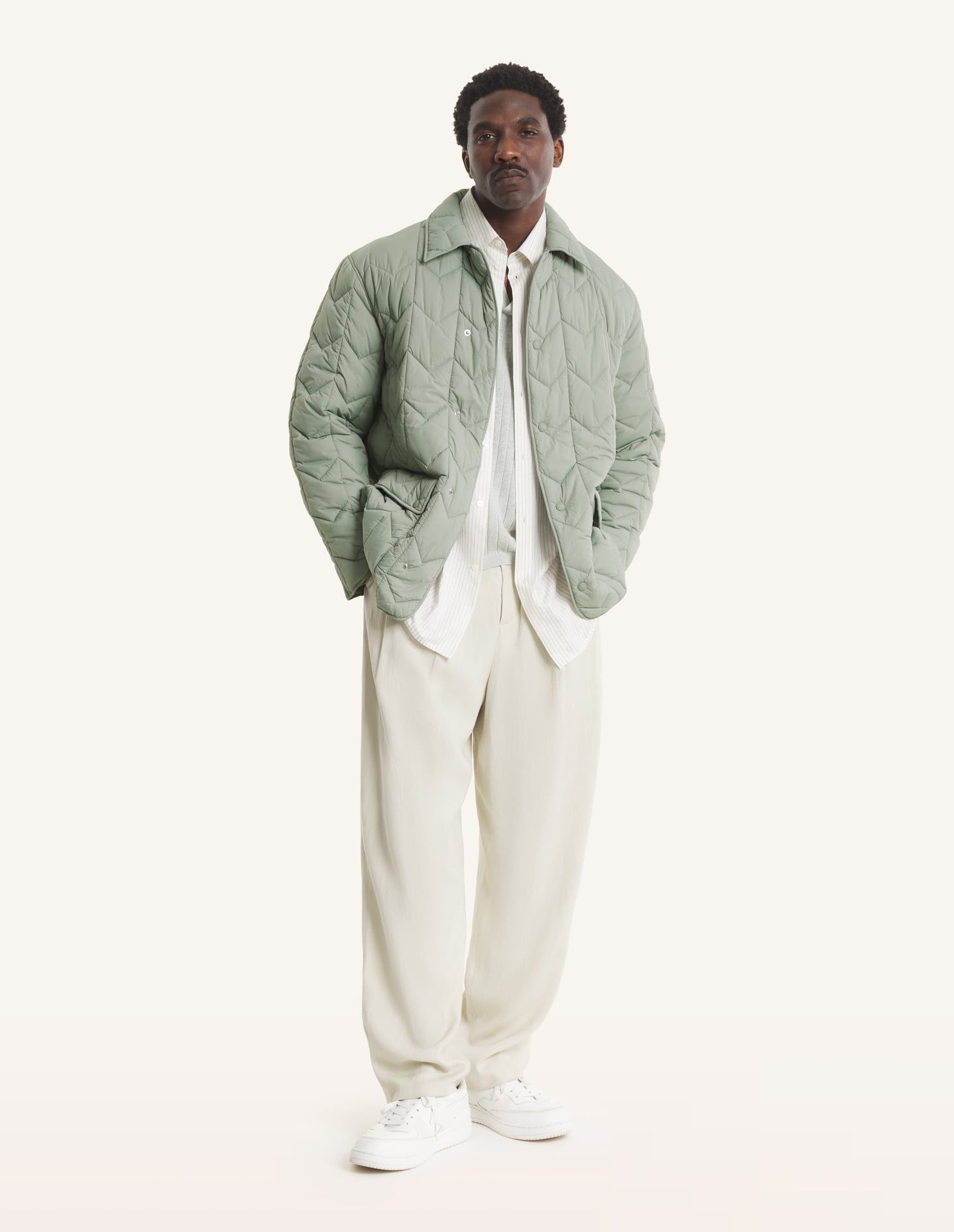 Maison Kitsuné - Áo khoác nam chần bông