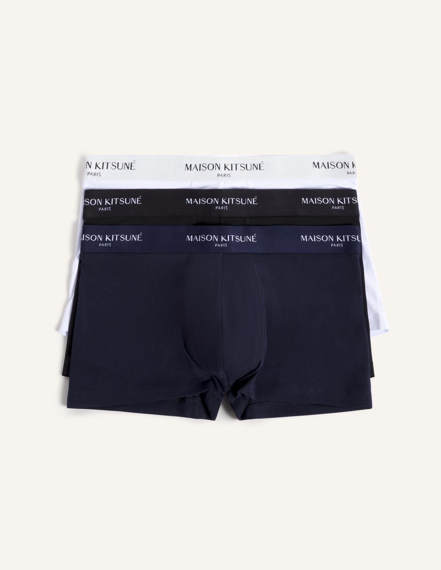 Maison Kitsuné - Bộ 3 quần boxer nam MAISON KITSUNE PARIS dáng FItted