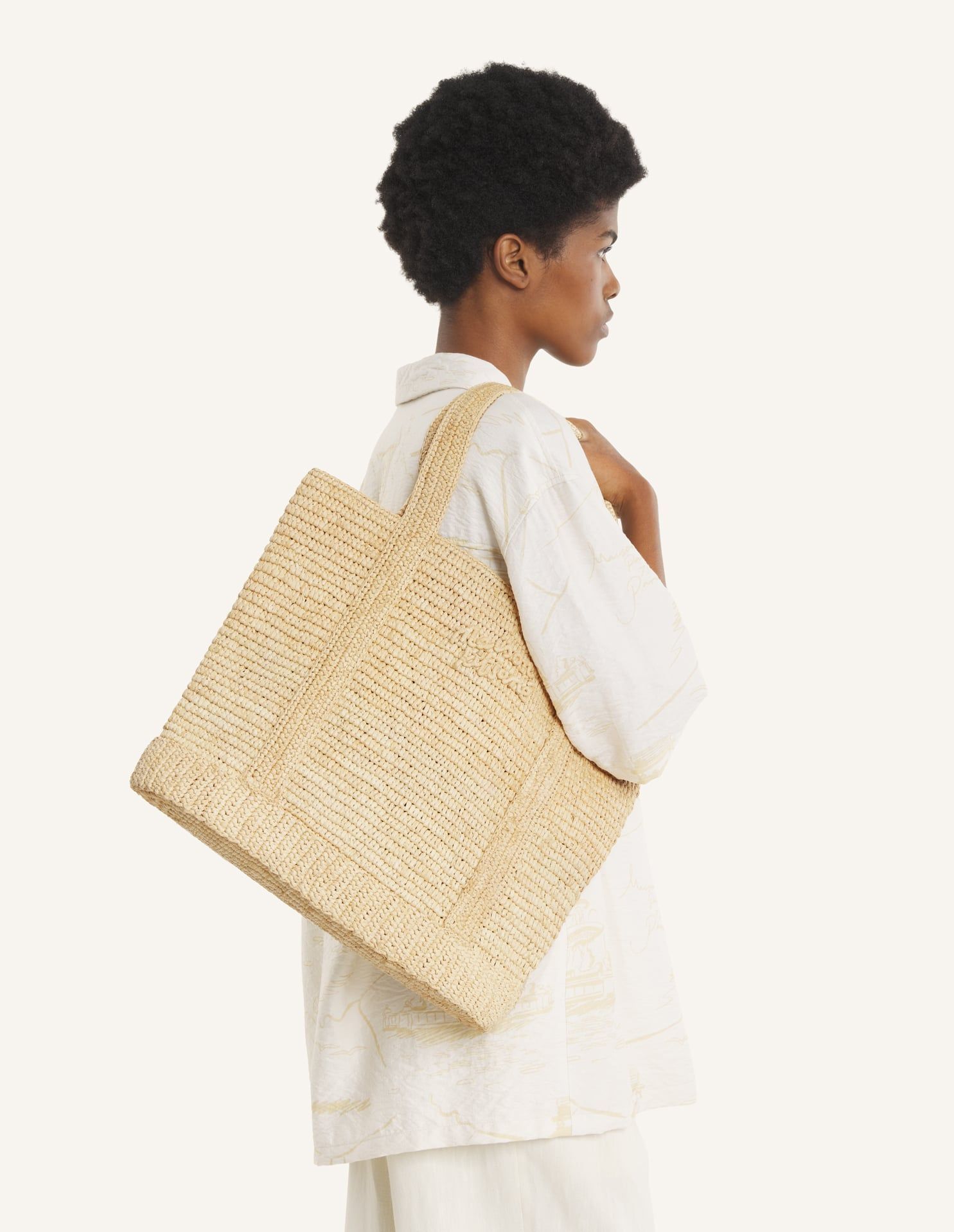 Maison Kitsuné - Túi tote raffia