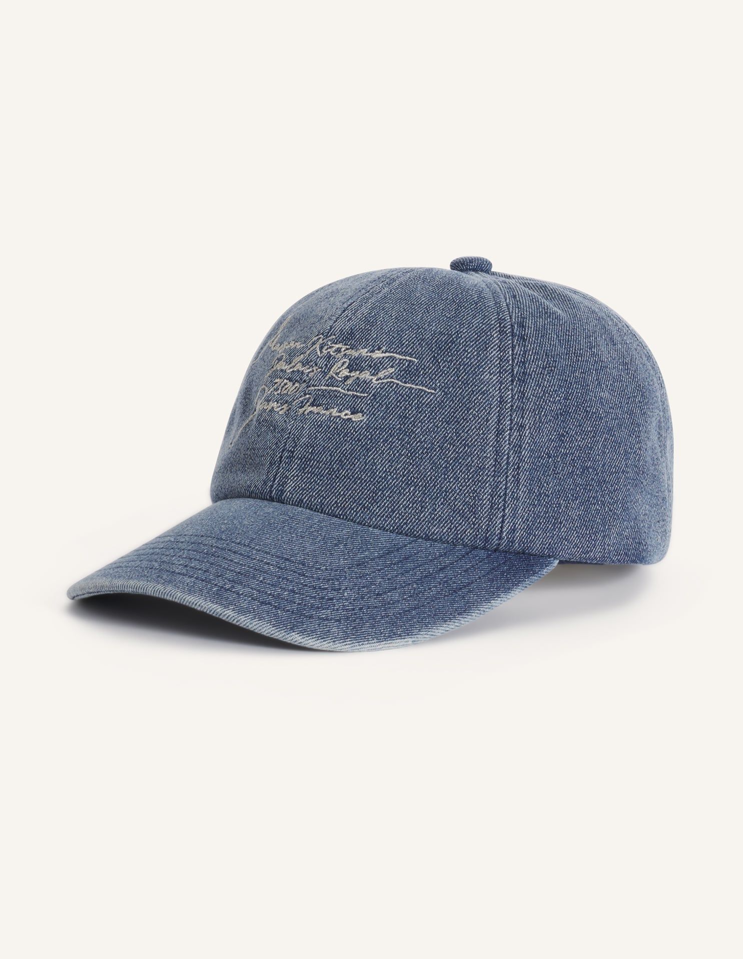 Maison Kitsuné - Mũ denim Poetic Script