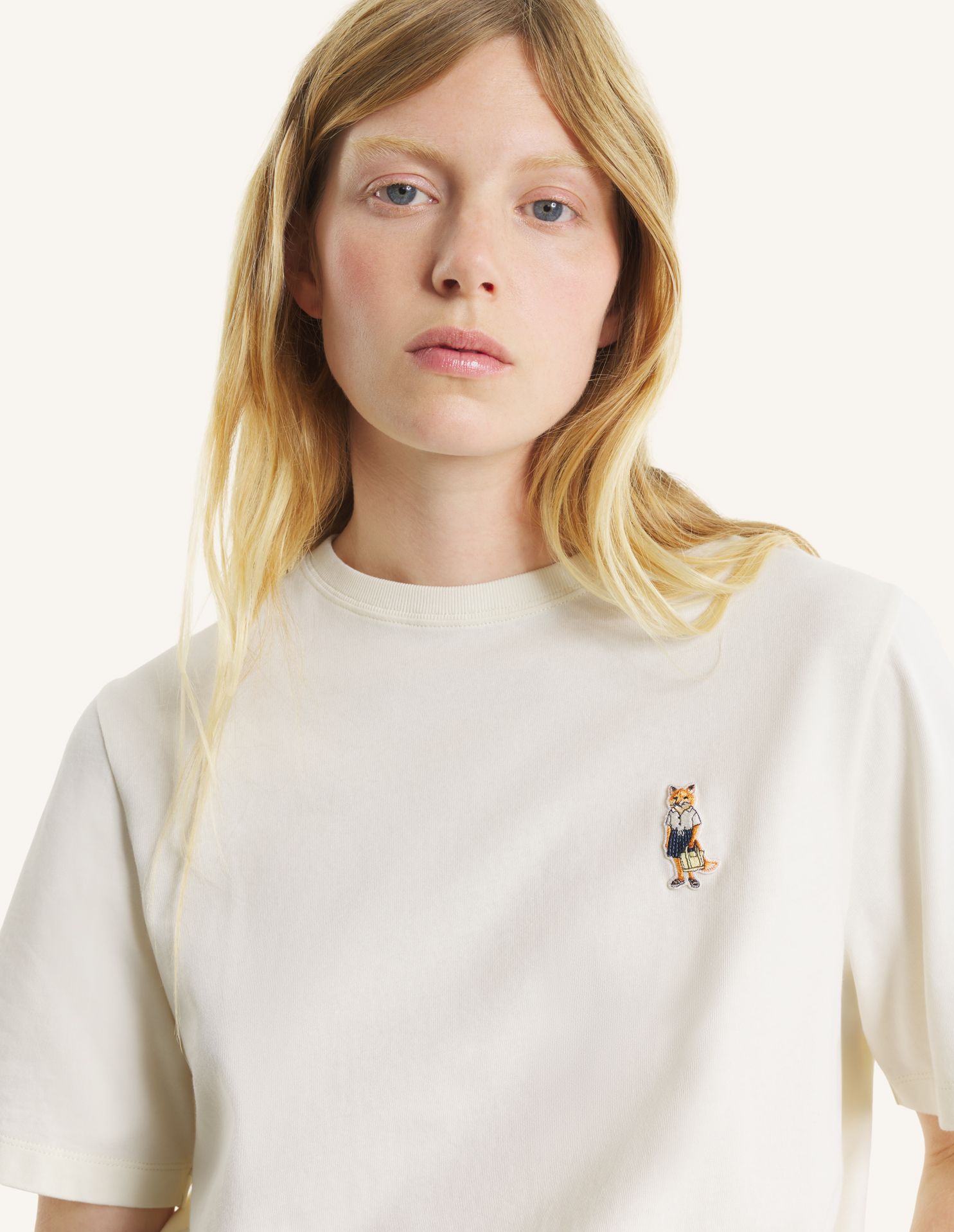 Maison Kitsuné - Áo thun nữ Dressed Fox dáng Comfort