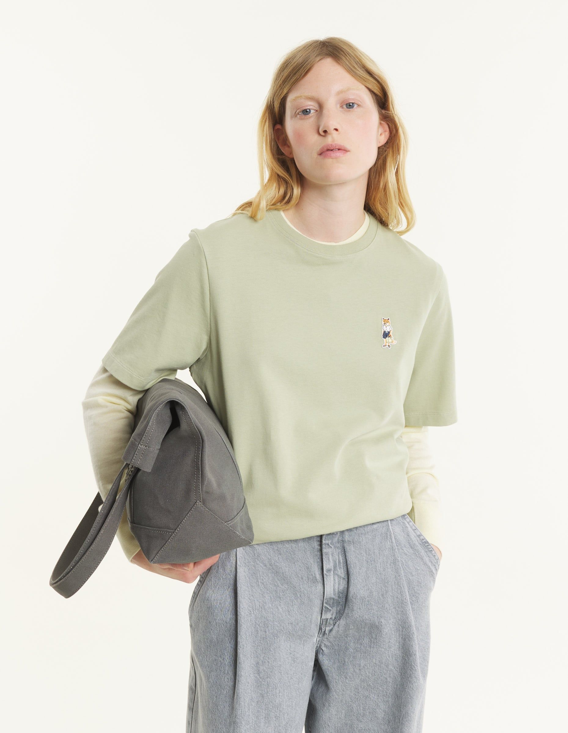 Maison Kitsuné - Áo thun nữ Dressed Fox dáng Comfort