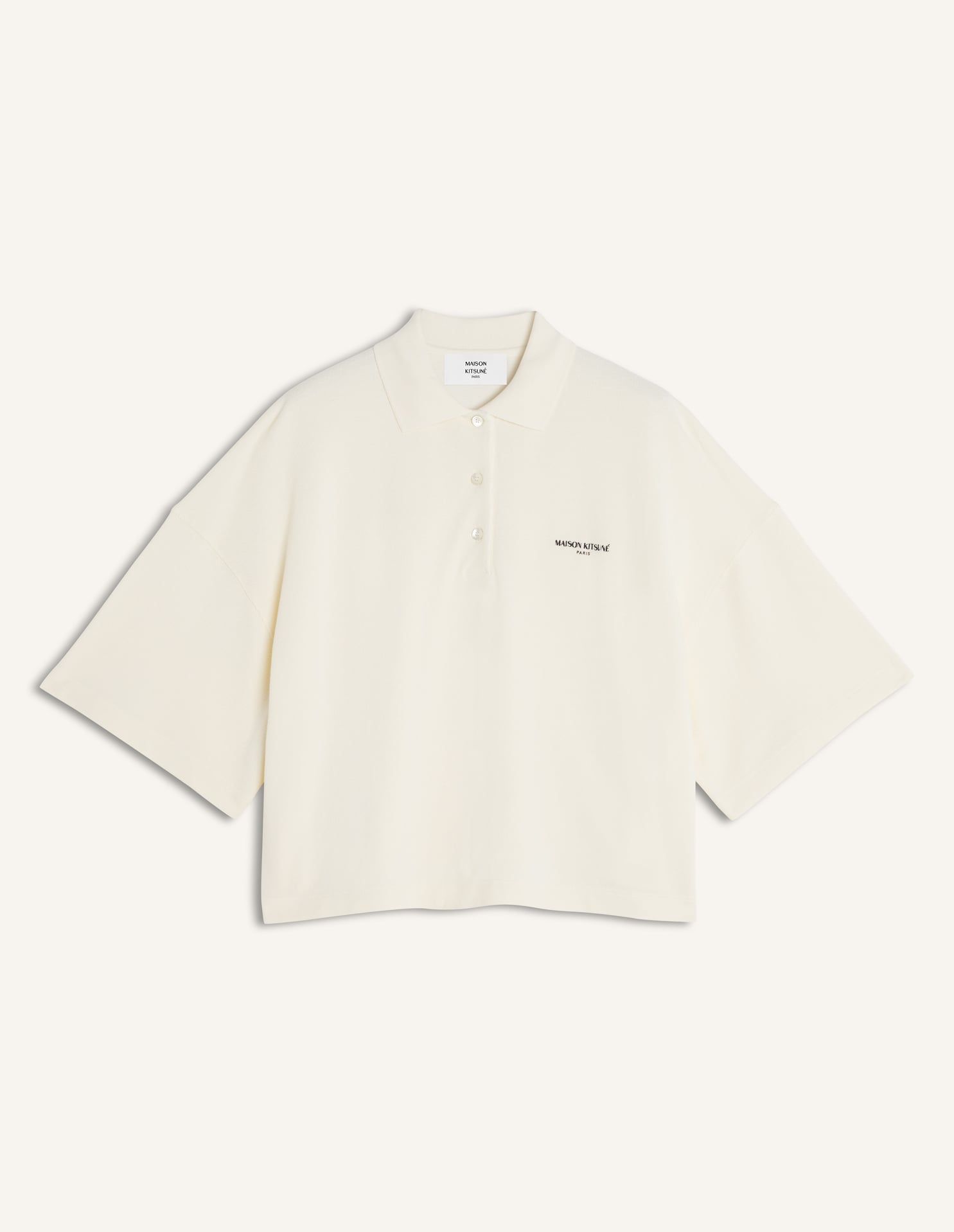 Maison Kitsuné - Áo polo nữ Maison Kitsune Paris dáng Oversized