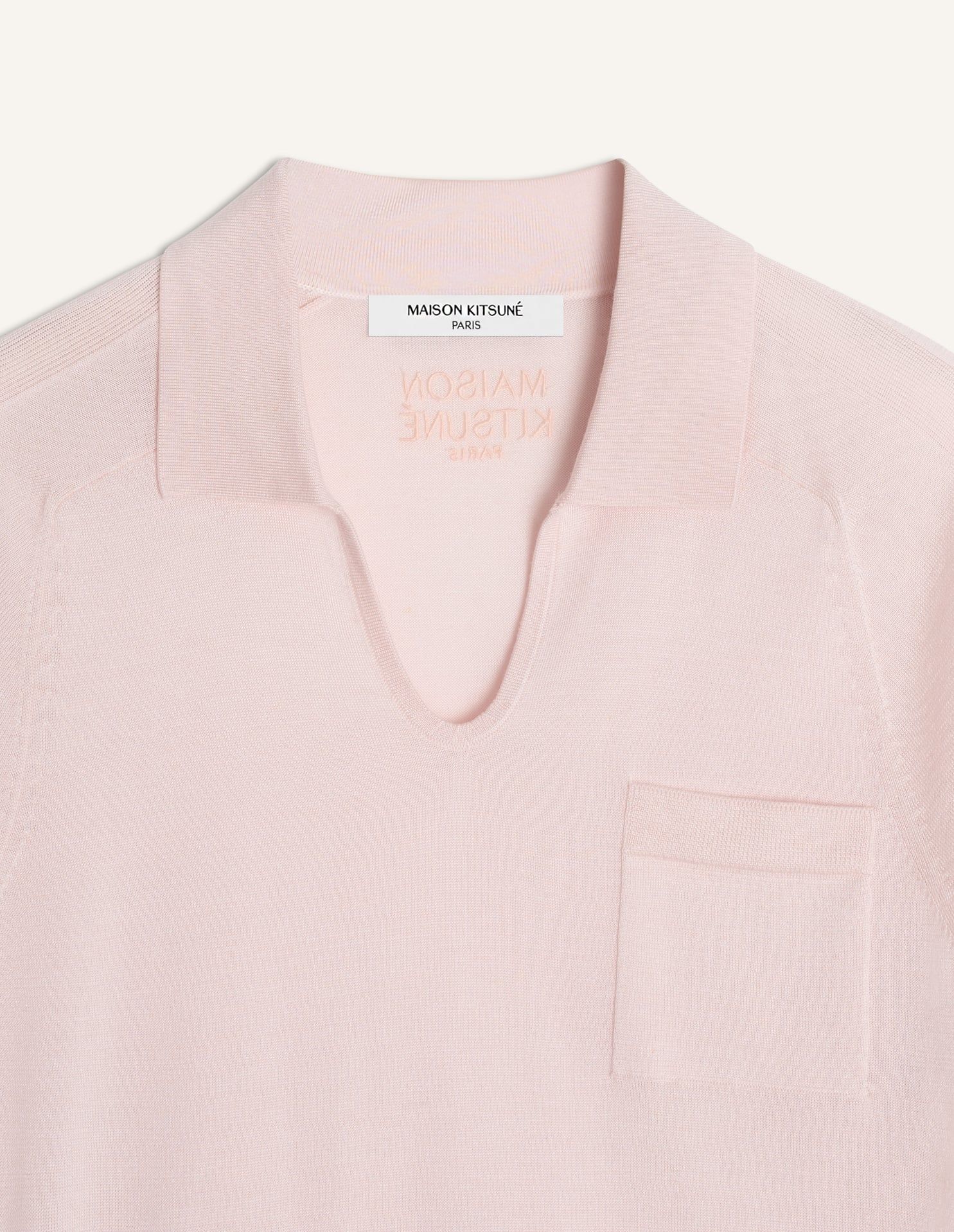 Maison Kitsuné - Áo polo pha lụa dáng fitted