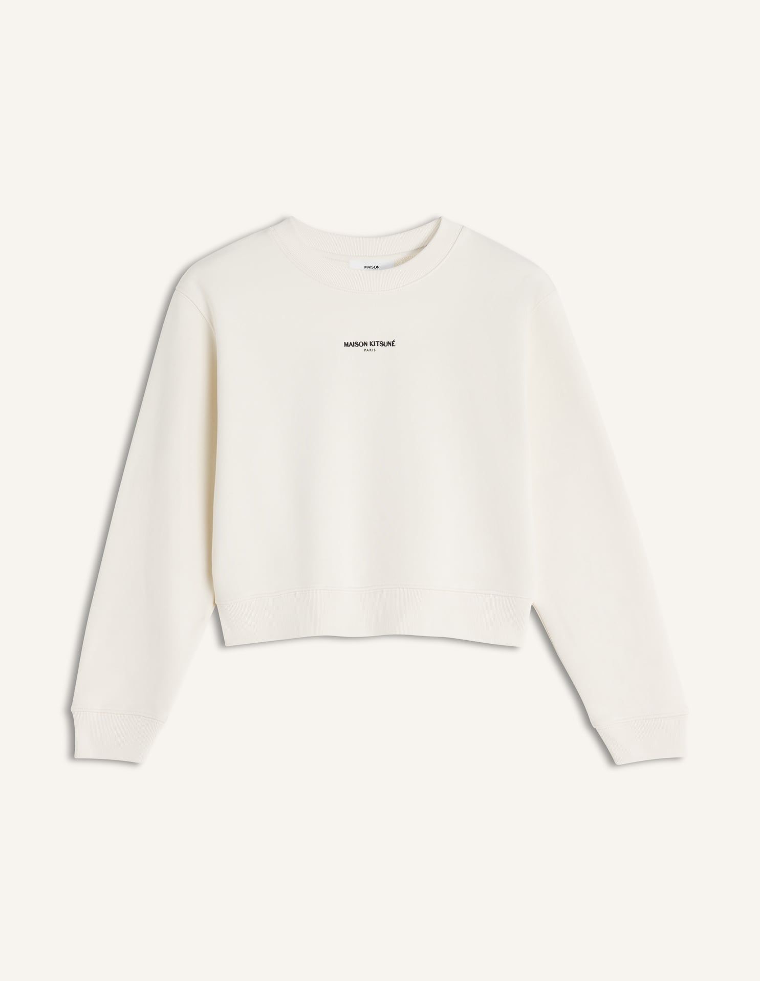 Maison Kitsuné - Áo nỉ nữ Maison Kitsune Paris dáng Cropped