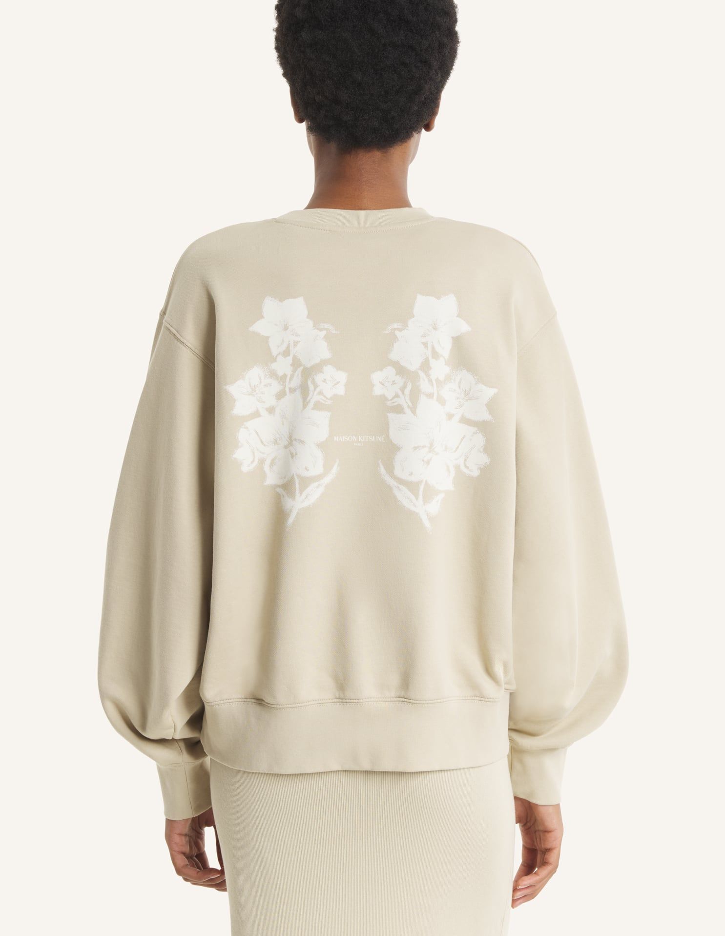 Maison Kitsuné - Áo sweatshirt nữ Floral dáng Relaxed