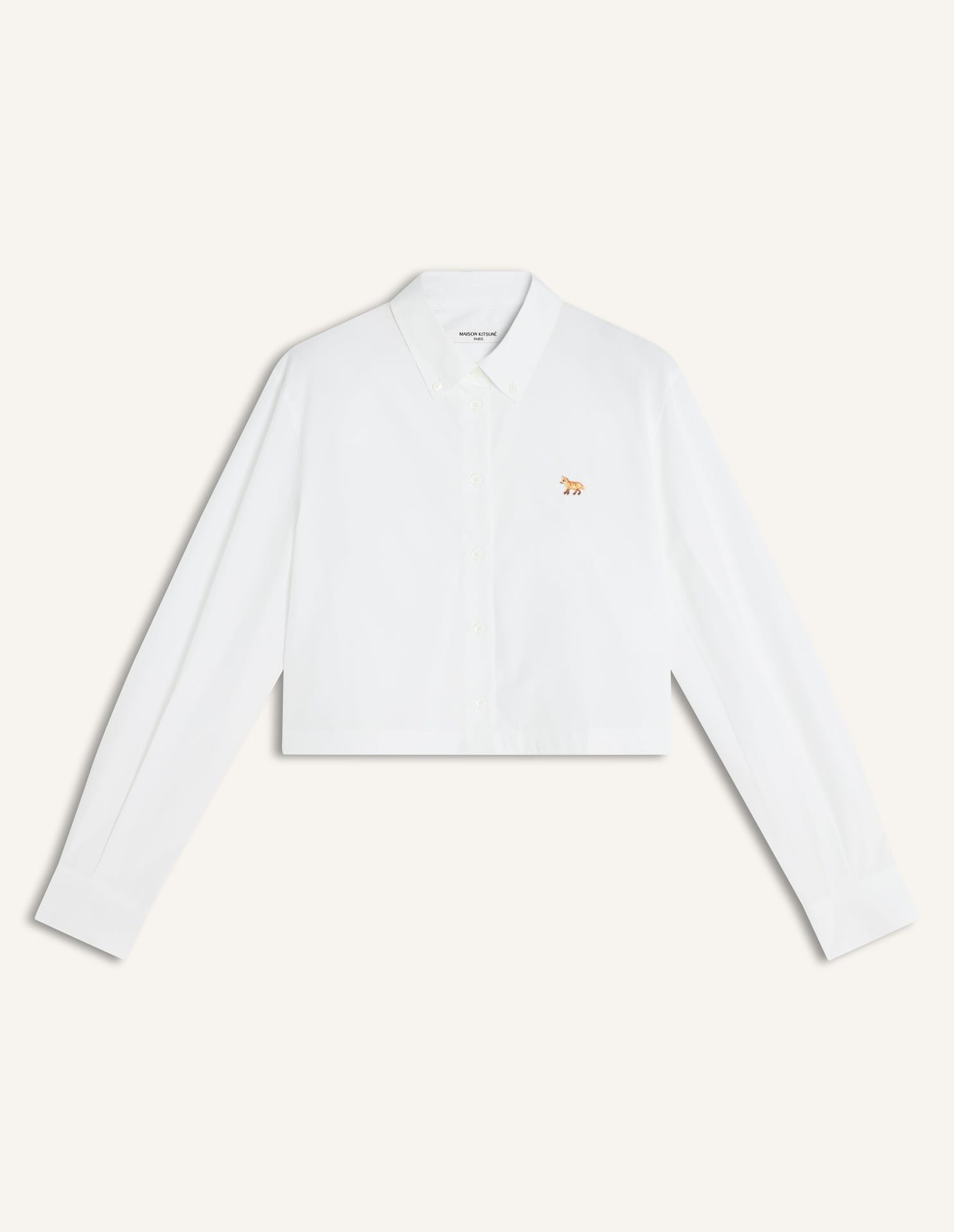 Maison Kitsuné - Áo sơ mi nữ Baby Fox dáng Cropped