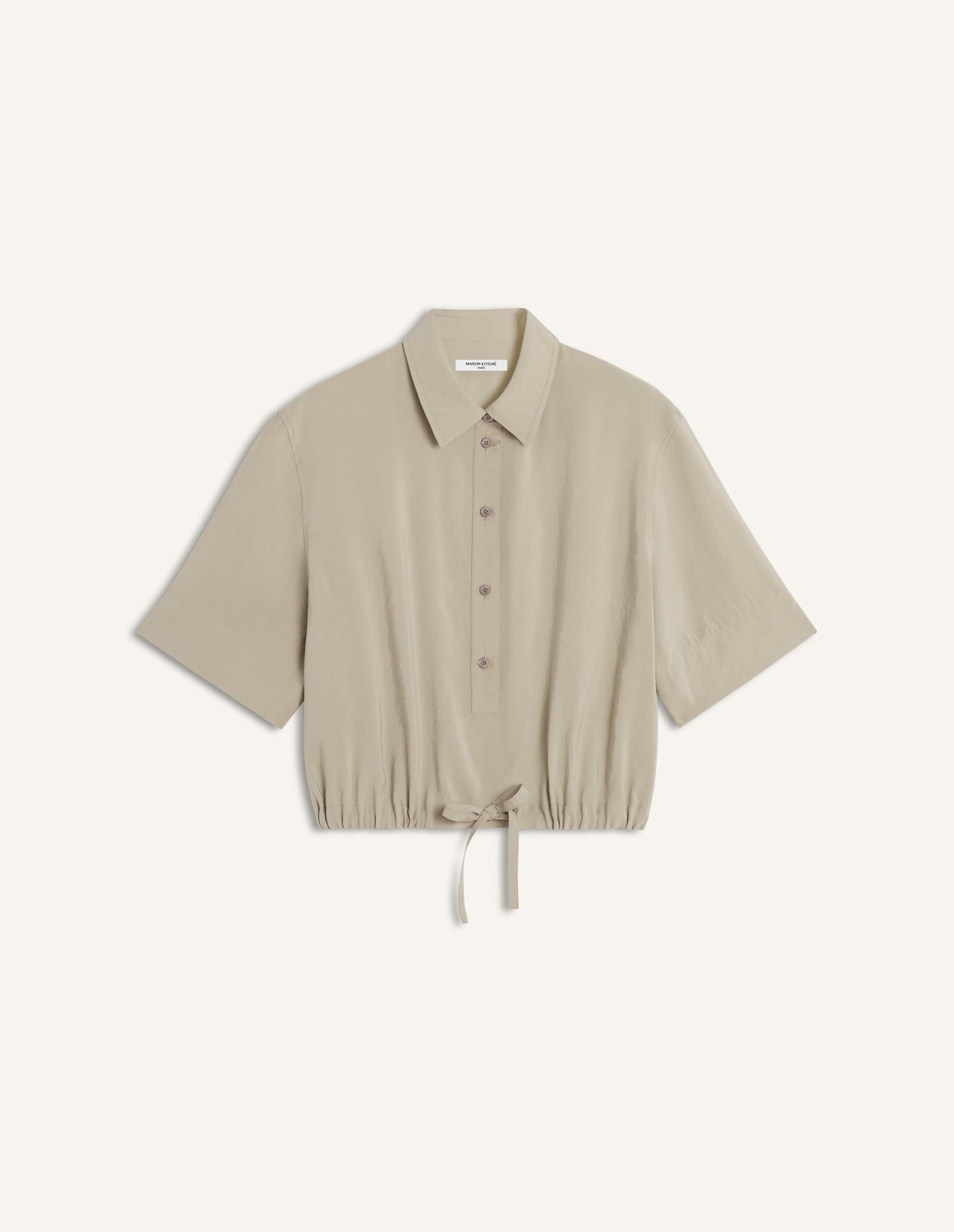 Maison Kitsuné - Áo sơ mi dây rút dáng cropped