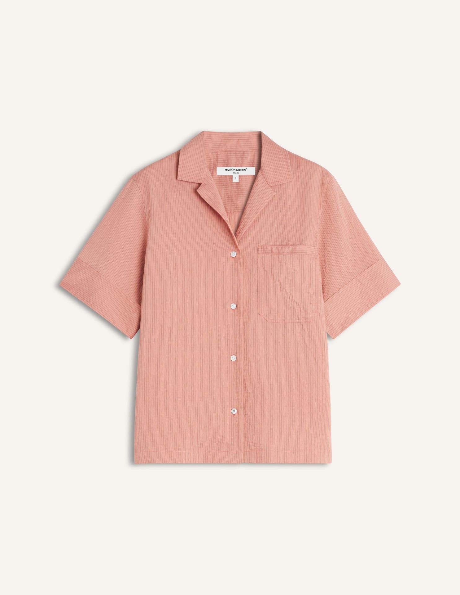 Maison Kitsuné - Áo sơ mi resort kẻ sọc
