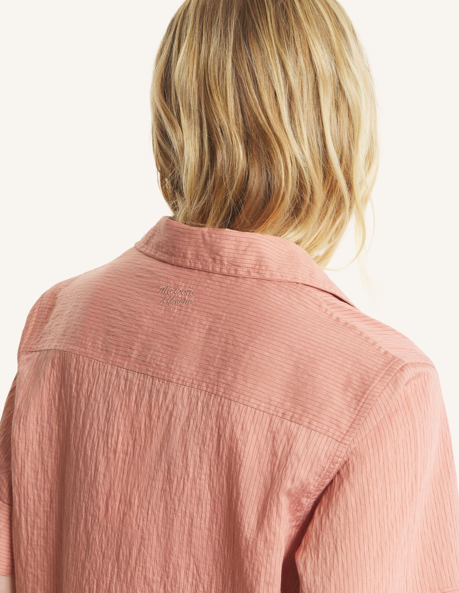 Maison Kitsuné - Áo sơ mi resort kẻ sọc