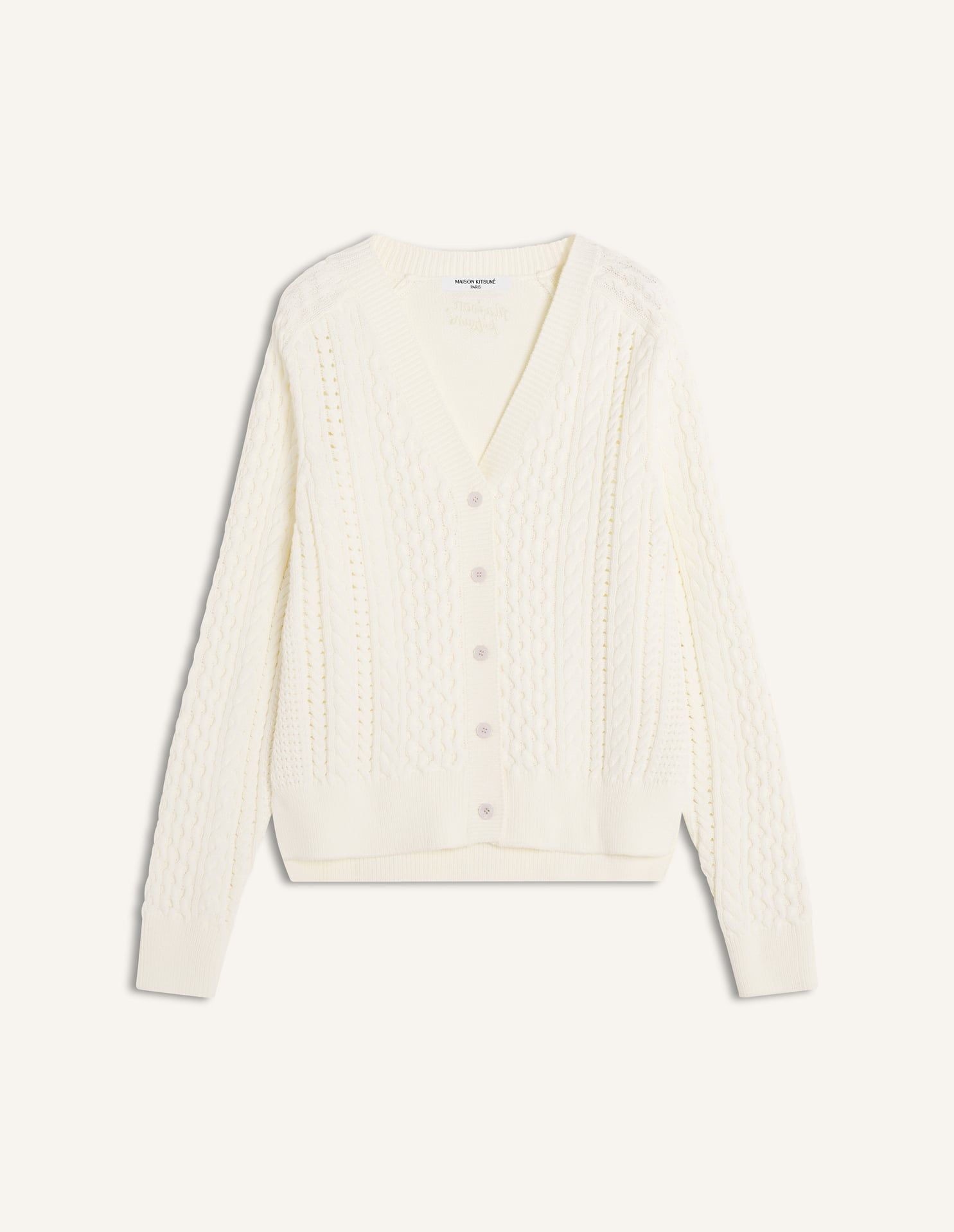 Maison Kitsuné - Áo cardigan nữ dệt kim dáng Relaxed