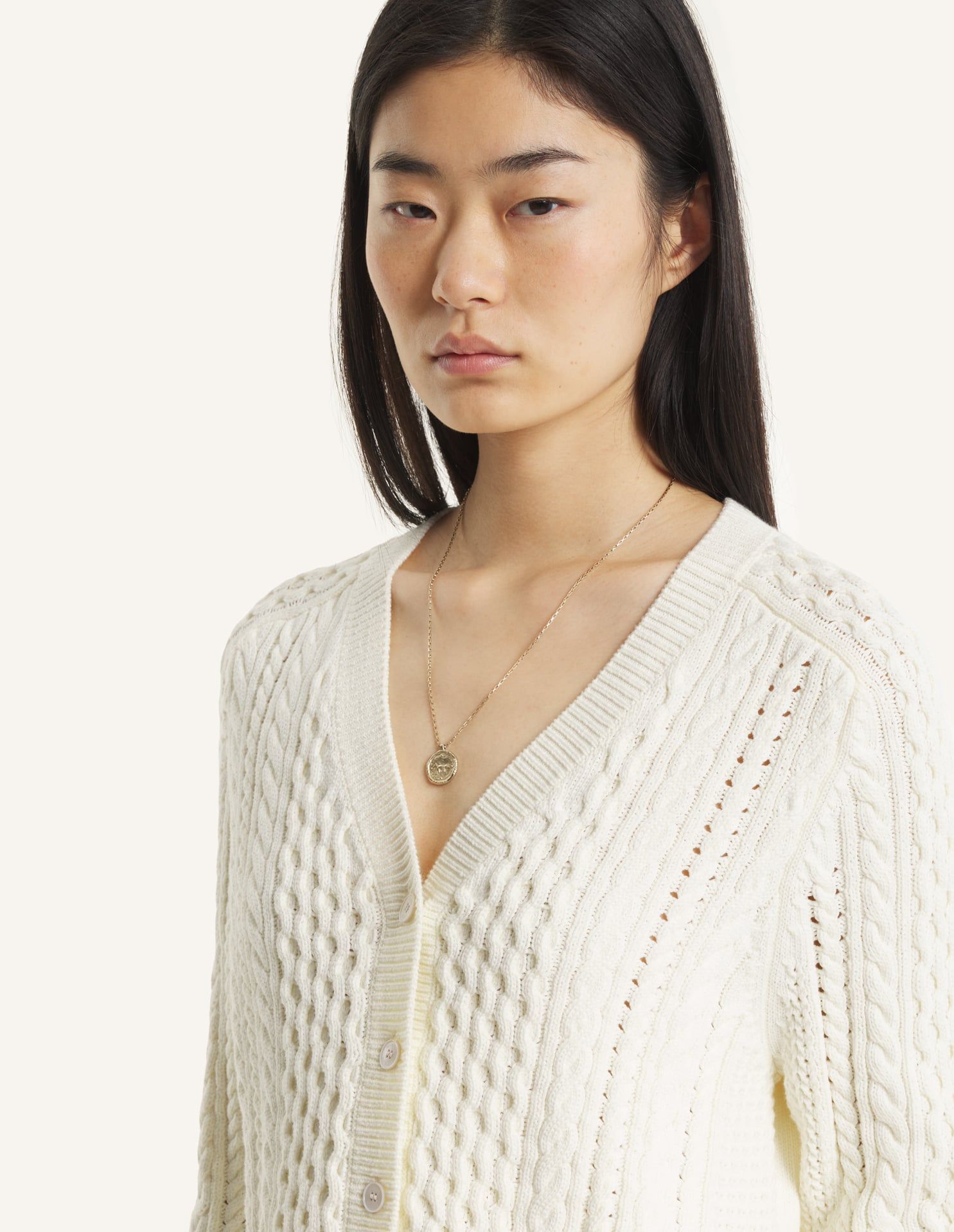 Maison Kitsuné - Áo cardigan nữ dệt kim dáng Relaxed