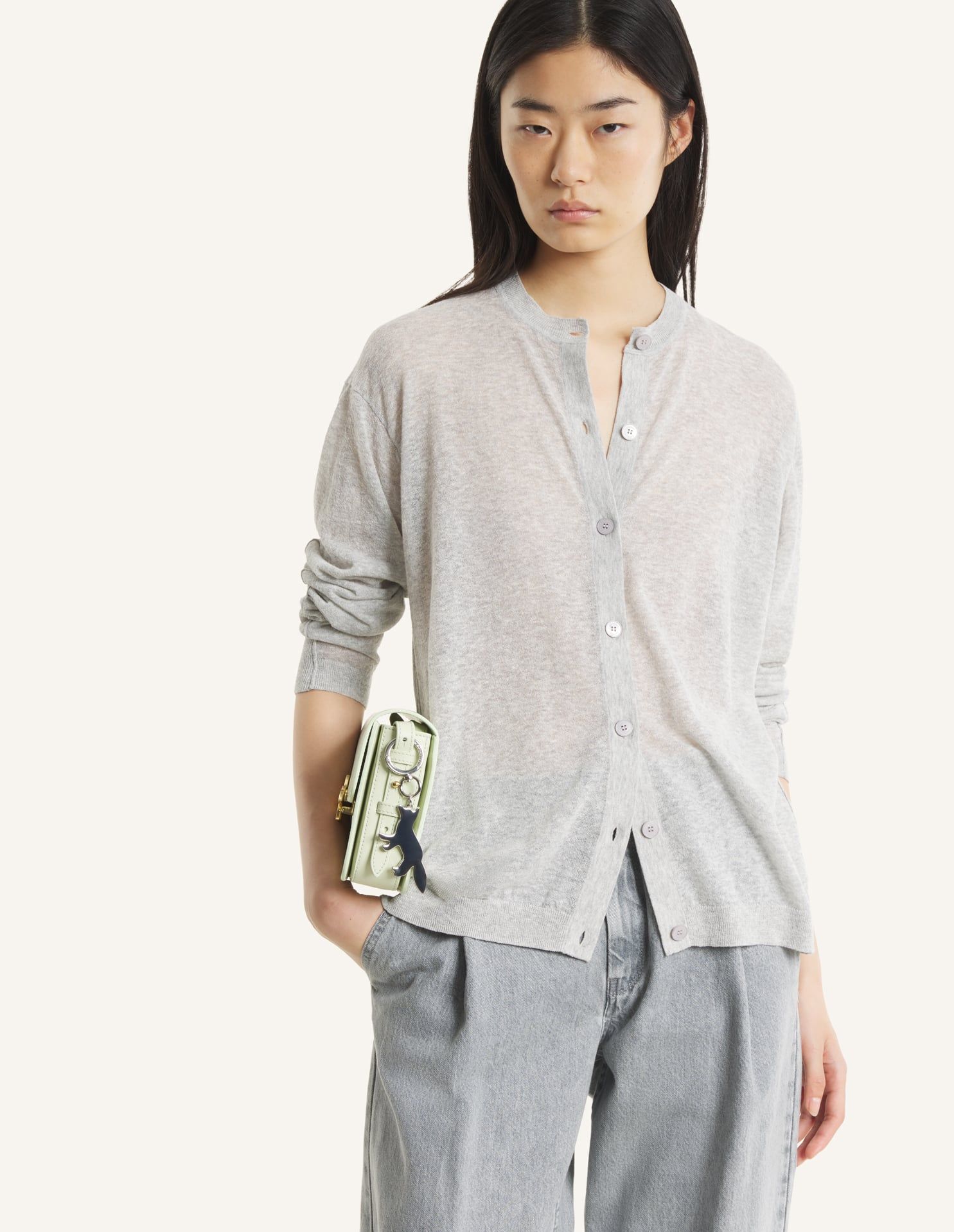 Maison Kitsuné - Áo khoác cardigan dáng relaxed