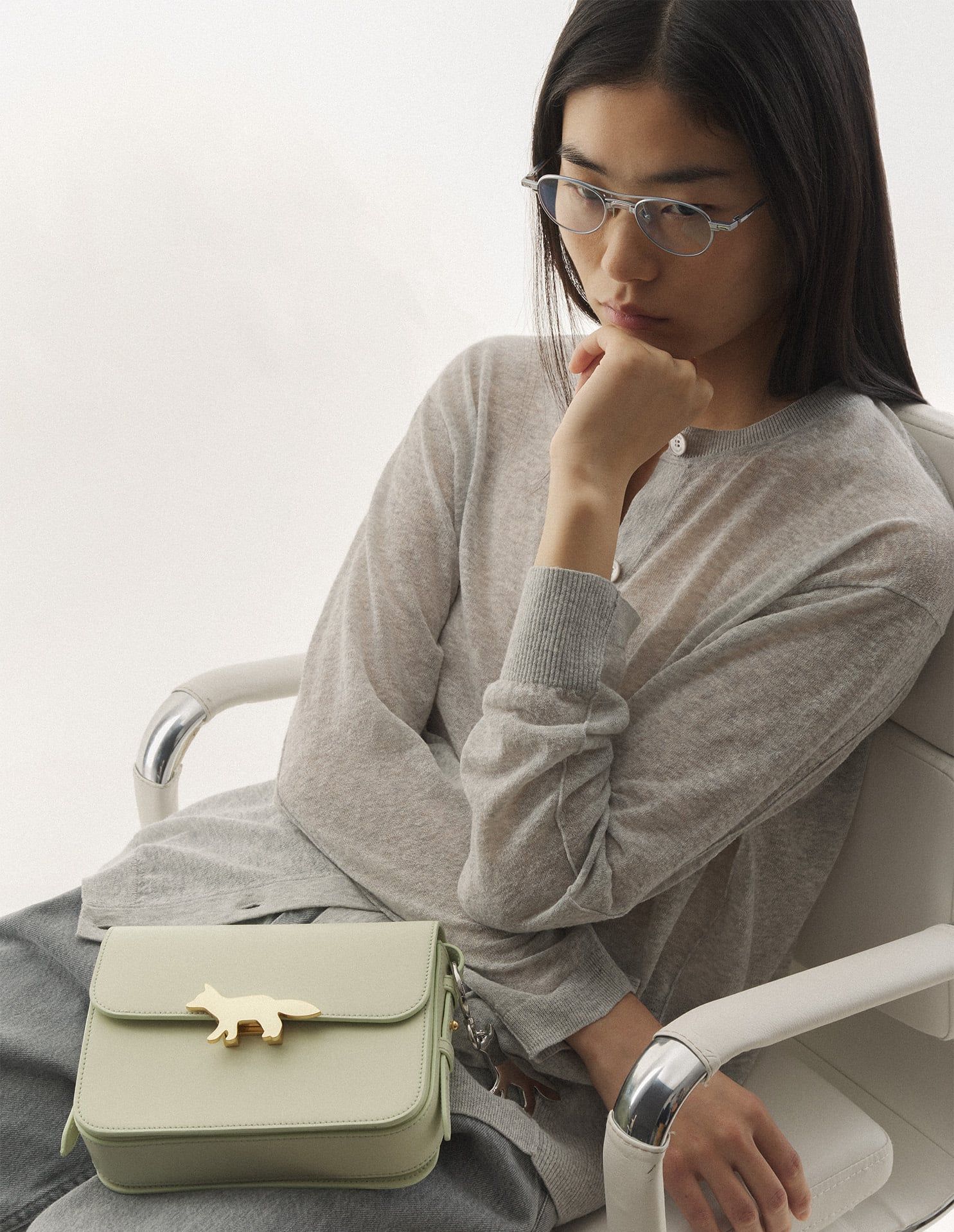 Maison Kitsuné - Áo khoác cardigan dáng relaxed