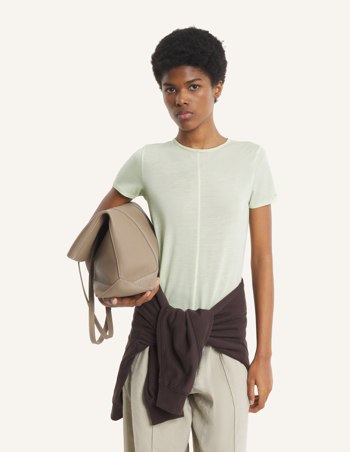 Maison Kitsuné - Áo lyocell dáng fitted