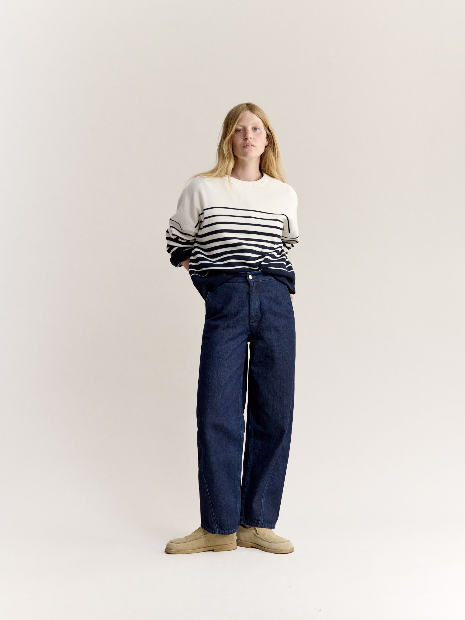 Maison Kitsuné - Áo len nữ thủy thủ dáng relaxed