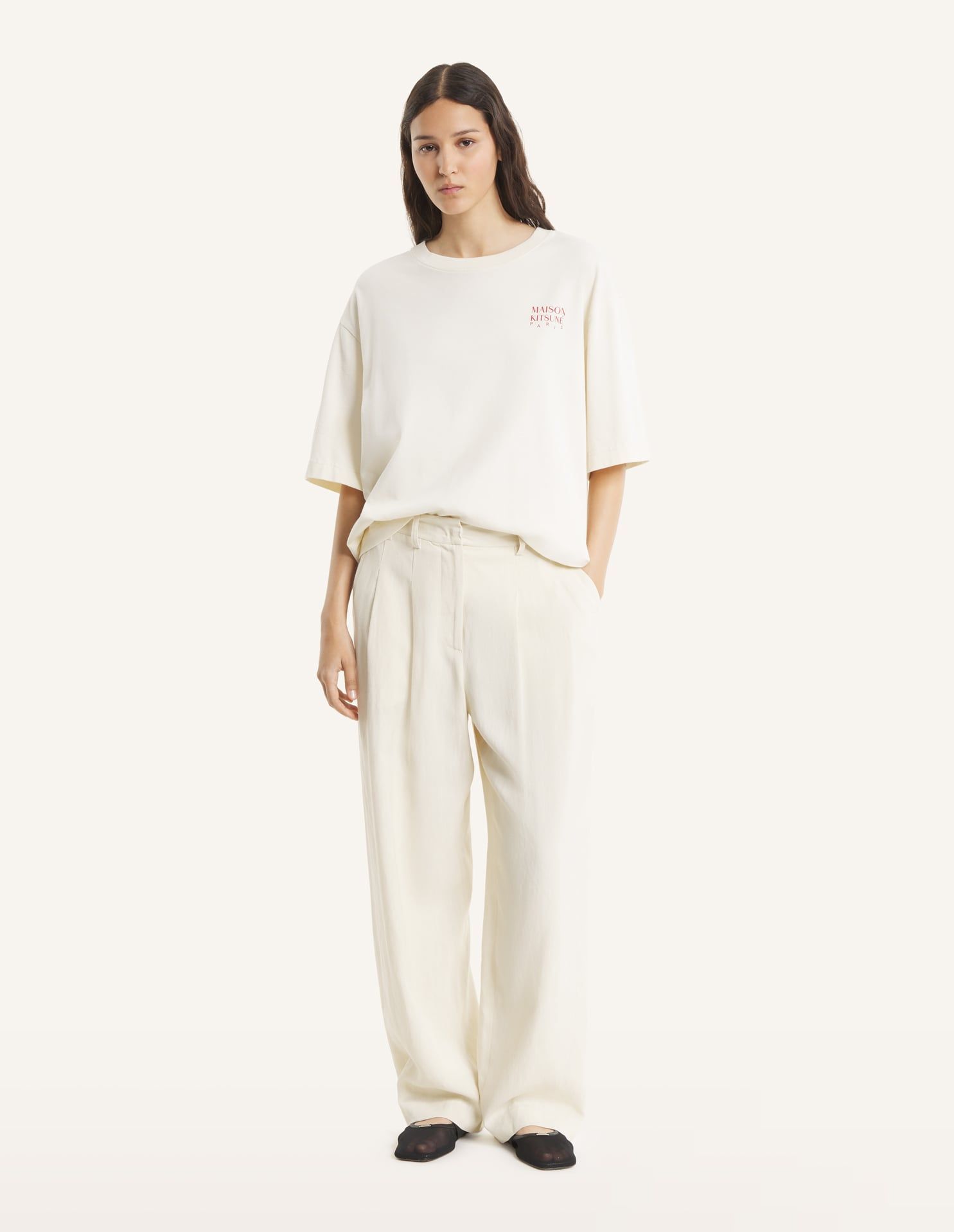 Maison Kitsuné - Áo thun nữ Tết Nguyên Đán dáng Comfort
