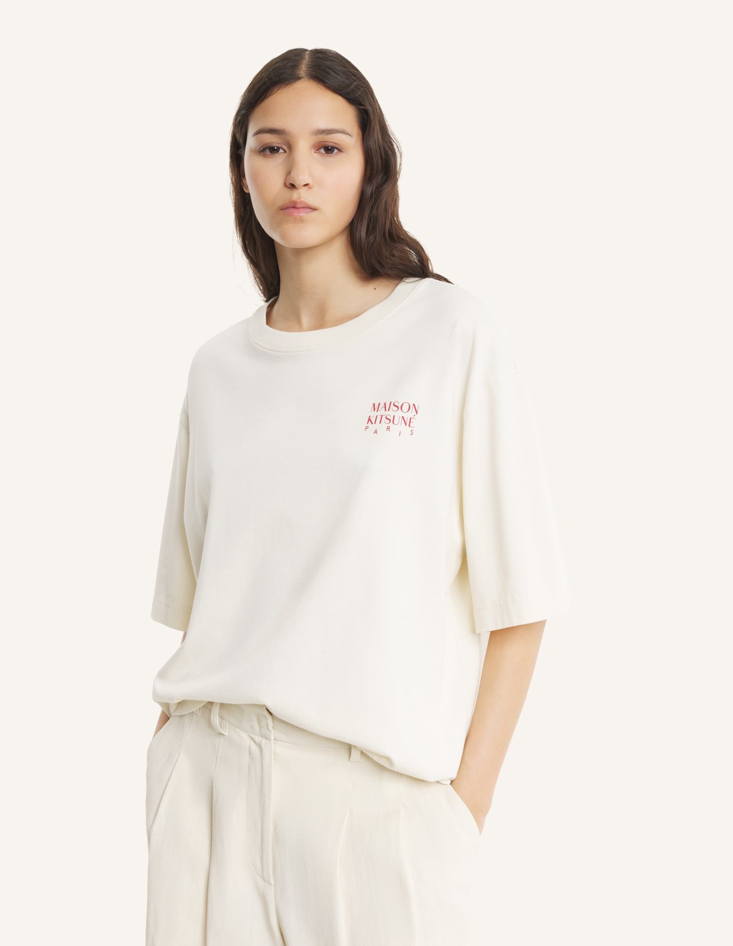 Maison Kitsuné - Áo thun nữ Tết Nguyên Đán dáng Comfort