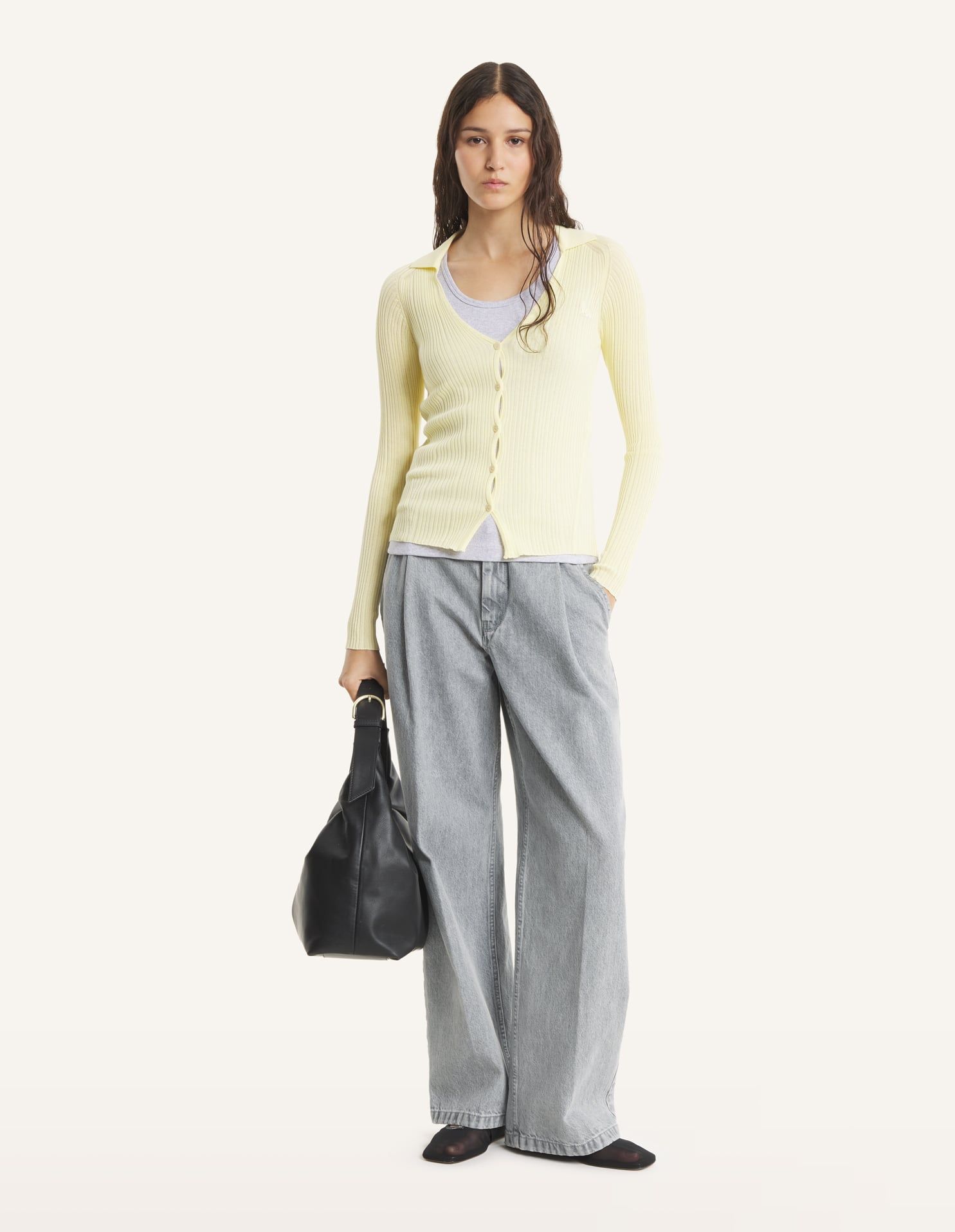 Quần jean pleated