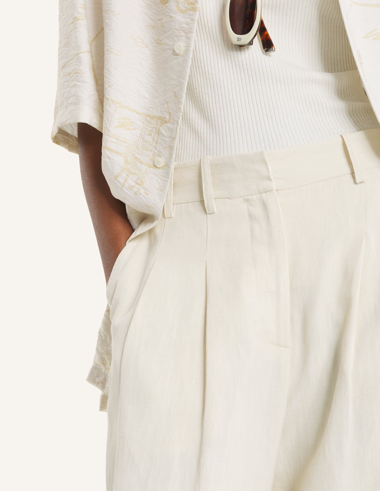 Maison Kitsuné - Quần tây xếp ly dáng tailored