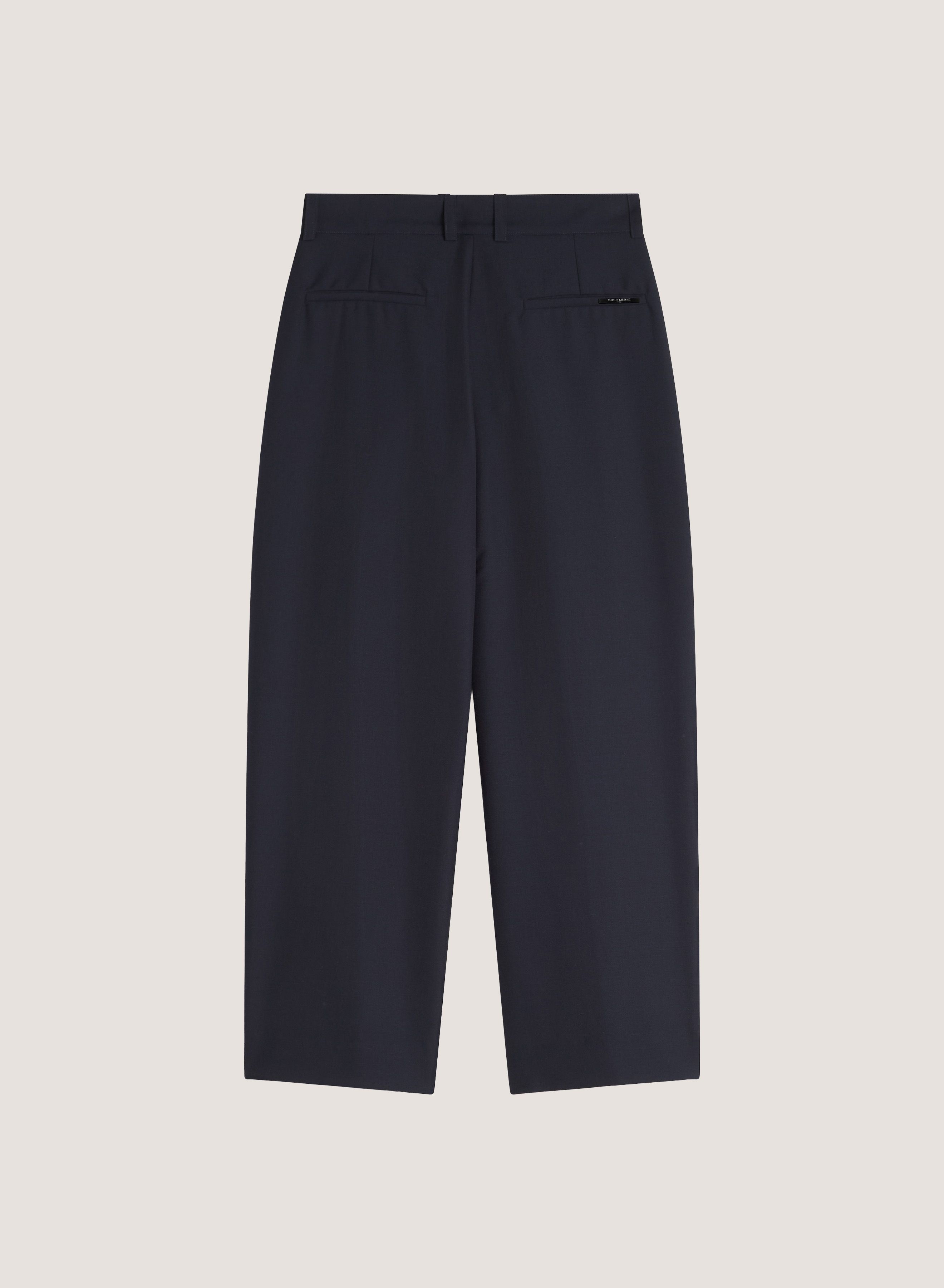 Maison Kitsuné - Quần nữ carrot xếp ly dáng lửng