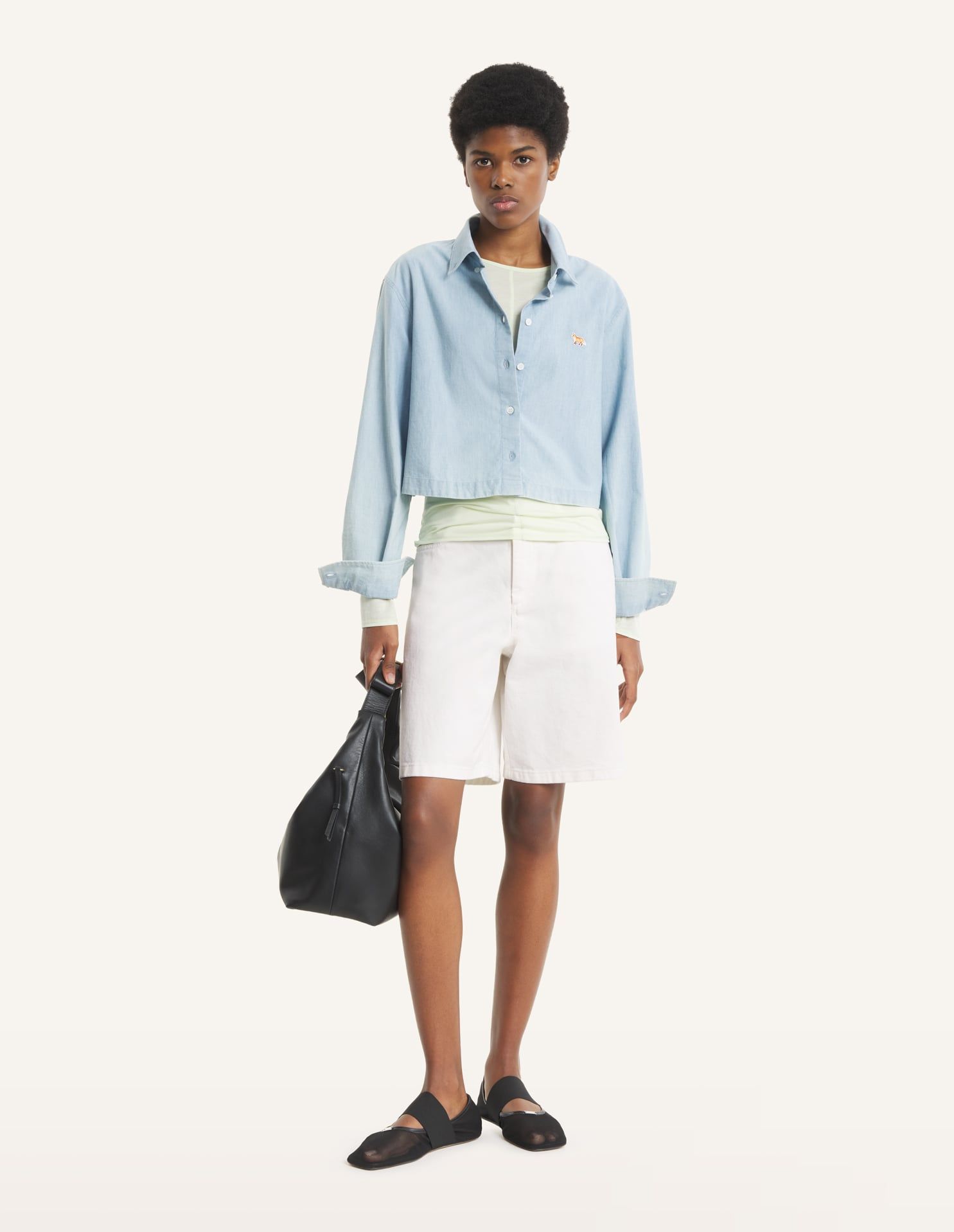 Maison Kitsuné - Quần short denim