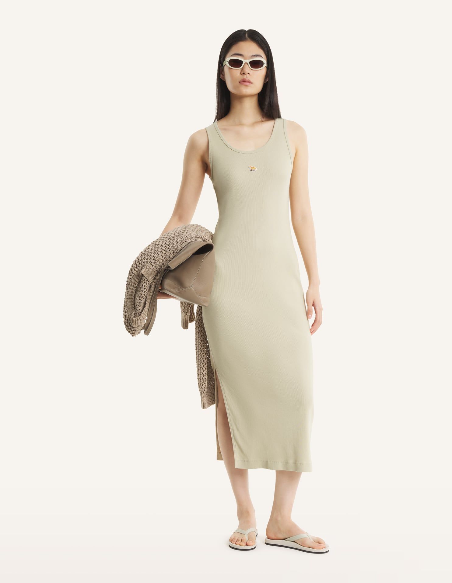 Maison Kitsuné - Đầm tank top nữ Natural Baby Fox dáng dài