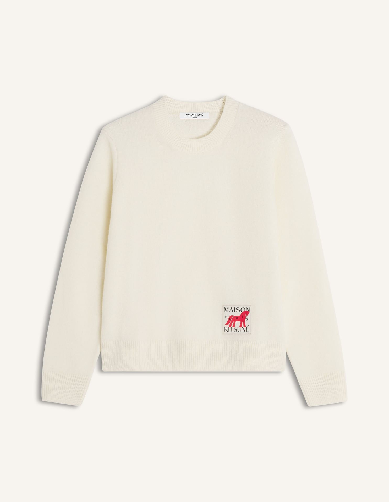 Maison Kitsuné - Áo len nữ lông cừu Tết Nguyên Đán dáng Comfort