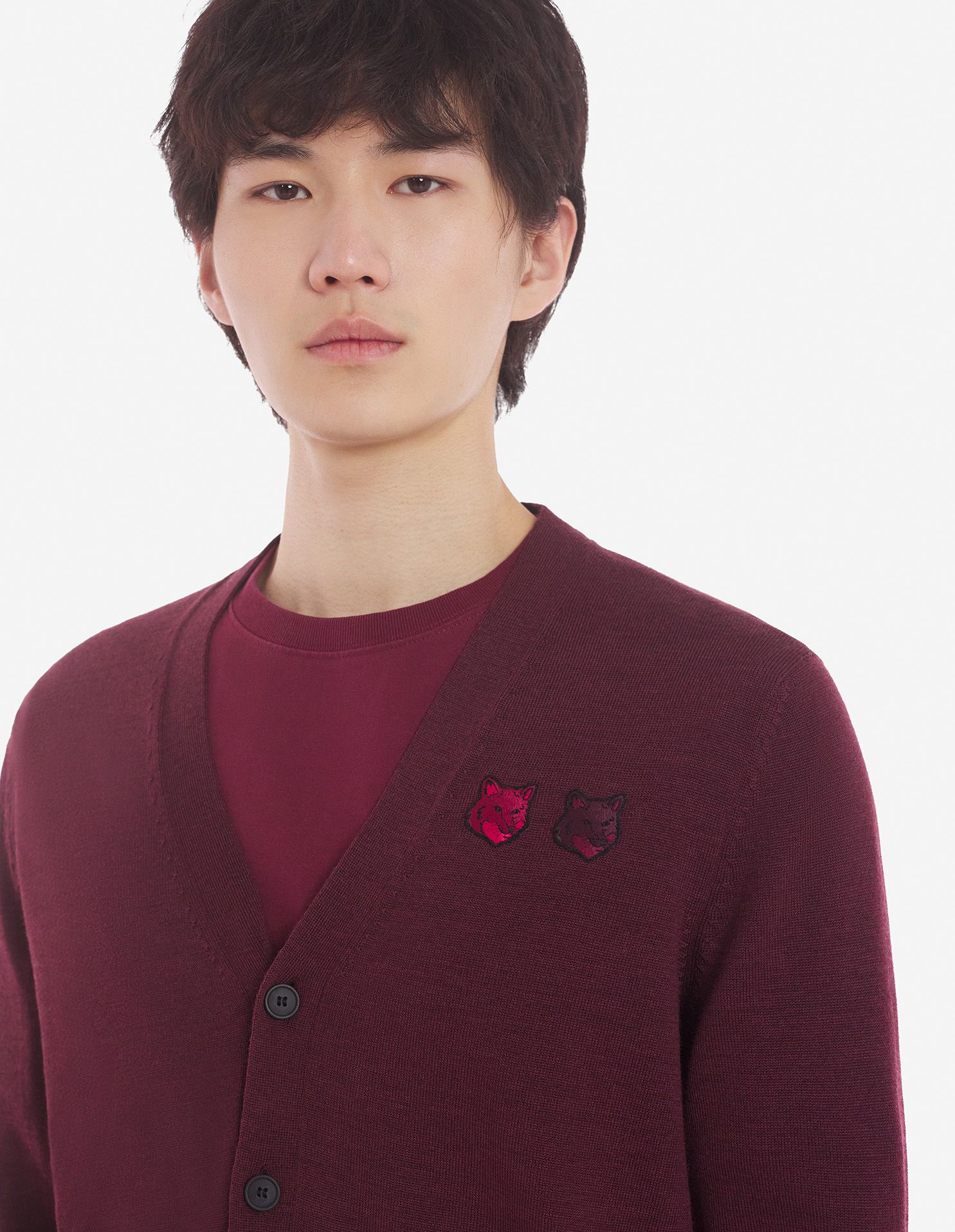 Maison Kitsuné - Áo cardigan Double Bold Fox Head dáng Regular