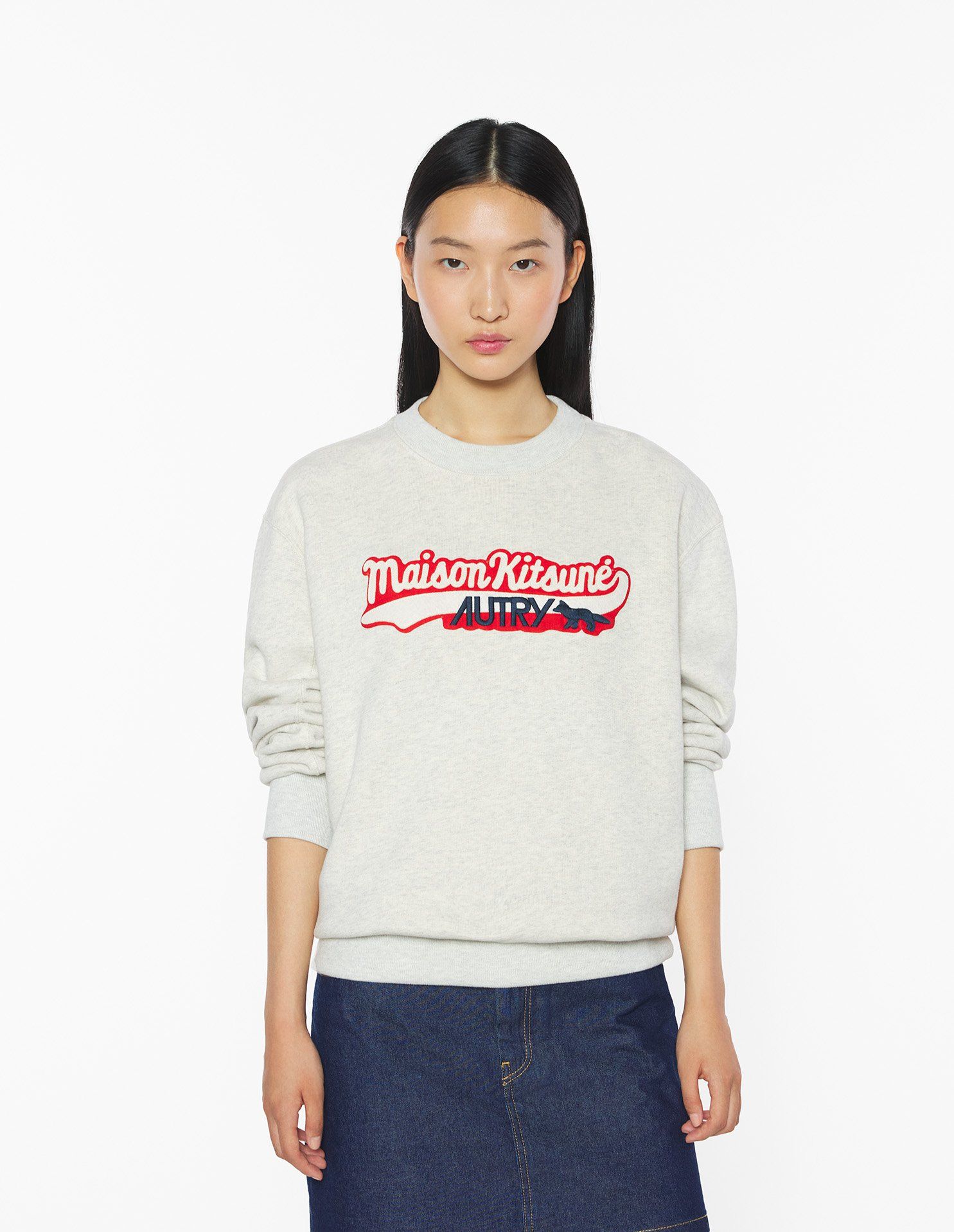 Maison Kitsuné - Áo sweatshirt unisex varsity Maison Kitsuné x Autry dáng Comfort