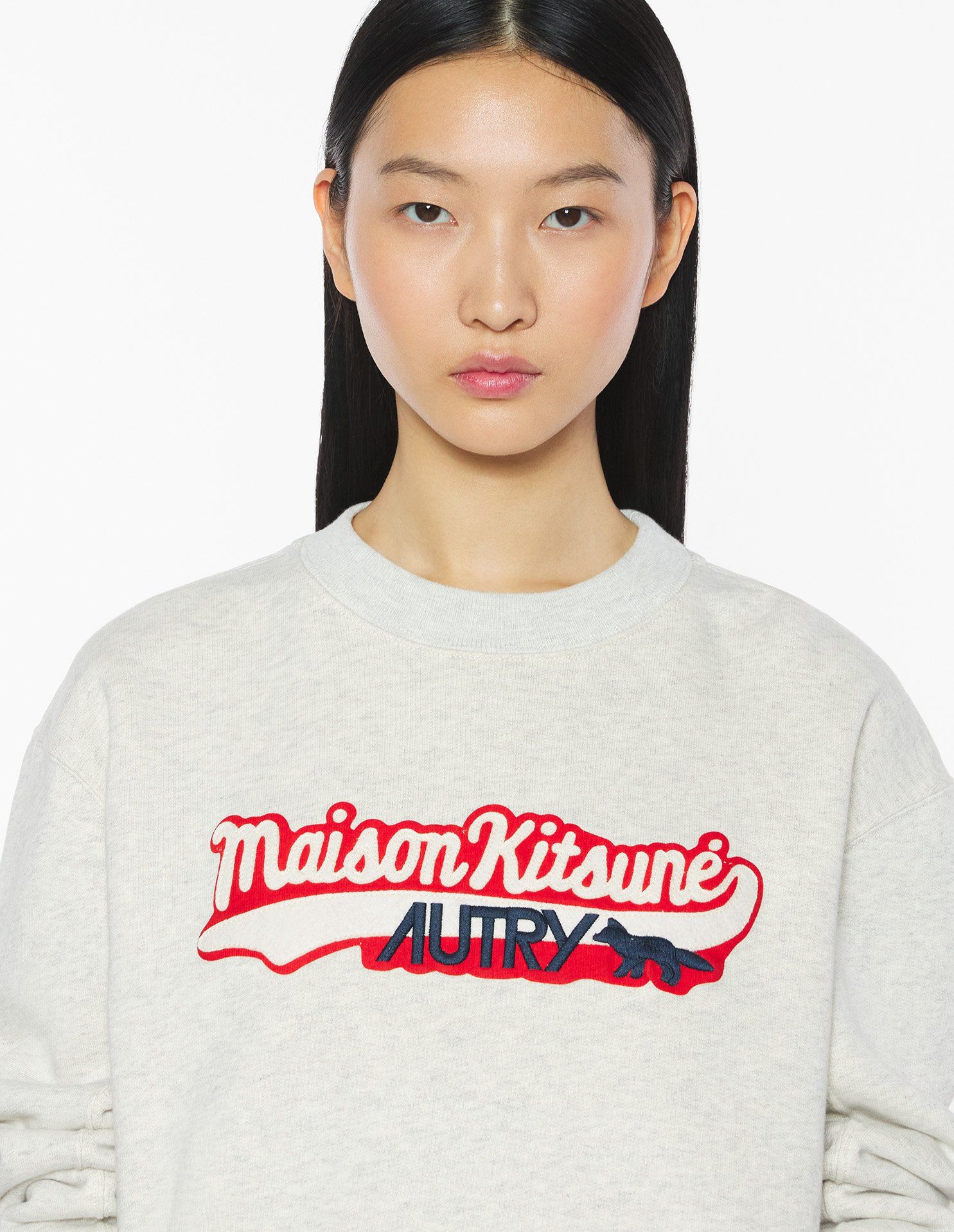 Maison Kitsuné - Áo sweatshirt unisex varsity Maison Kitsuné x Autry dáng Comfort