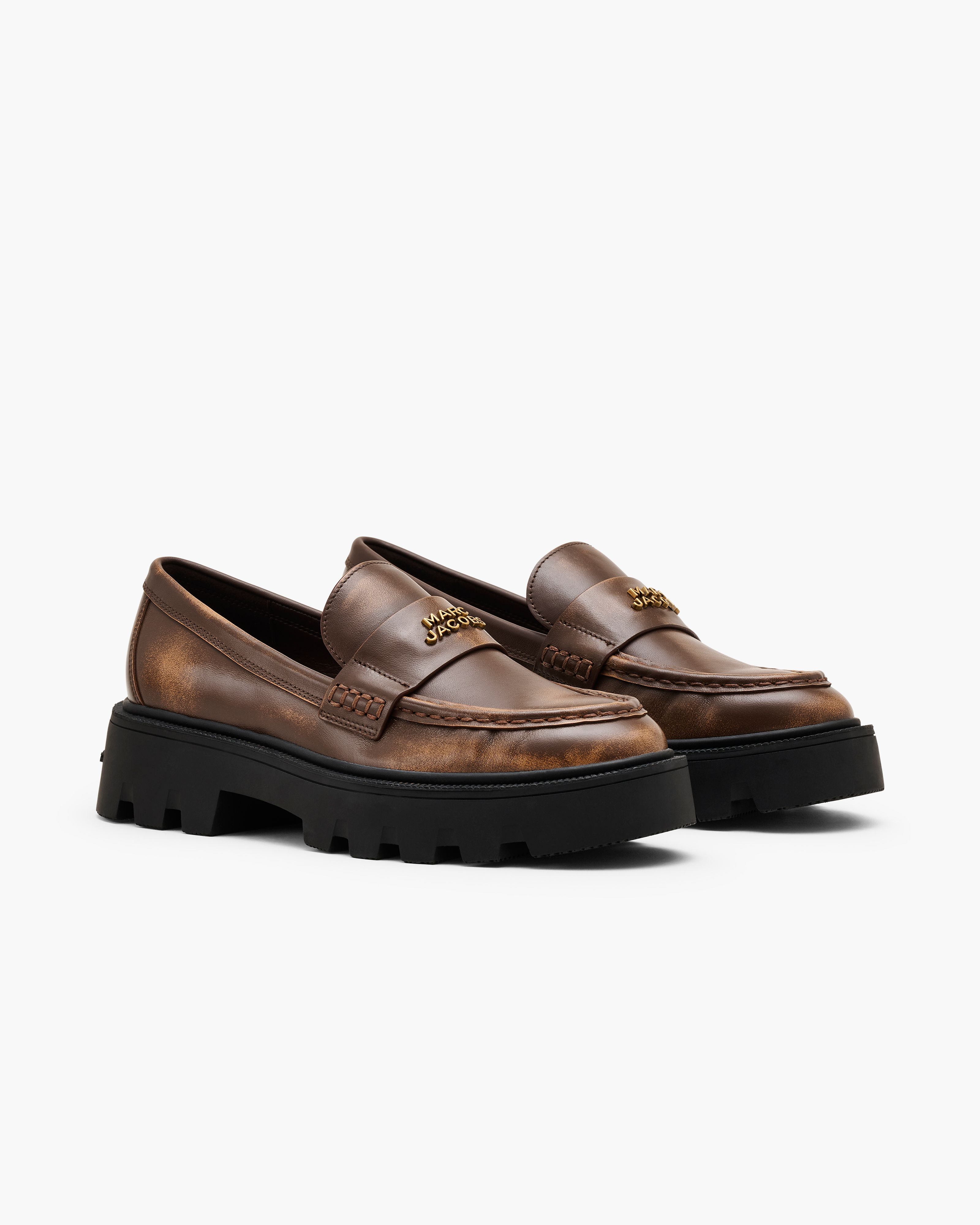 Marc Jacobs - Giày loafer da Distressed Frankie