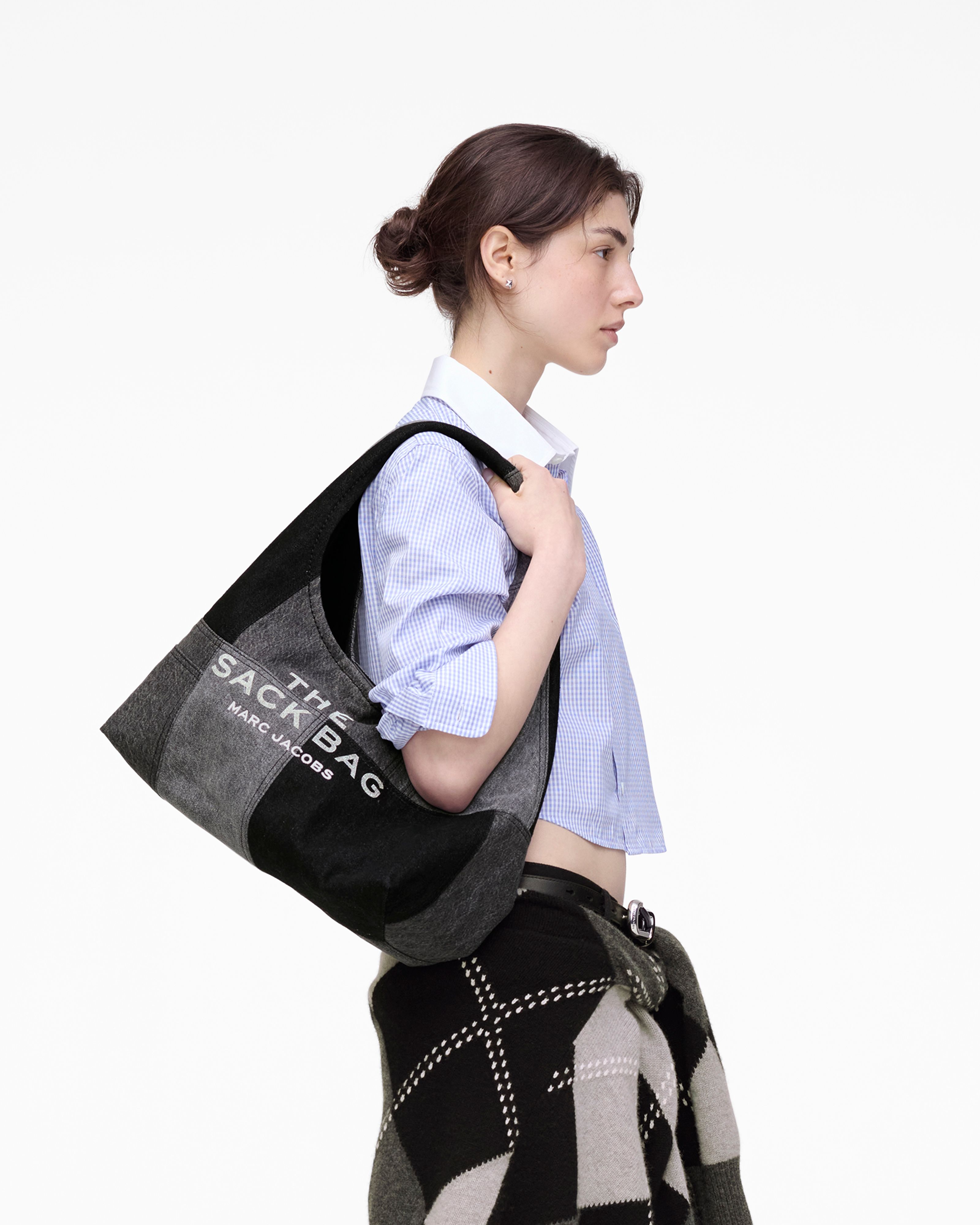 Marc Jacobs - Túi The Suede Patchwork Denim Sack
