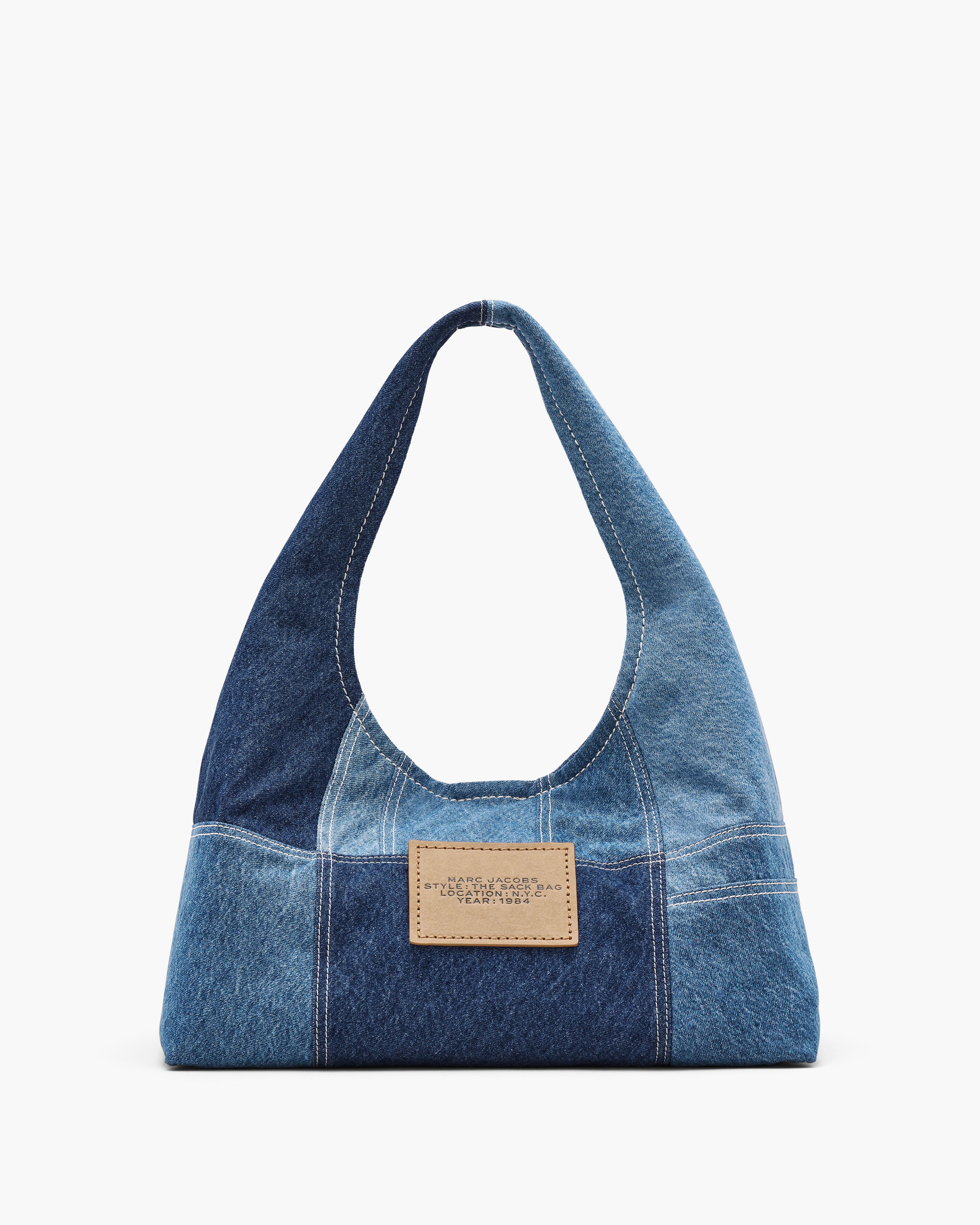 Marc Jacobs - Túi The Suede Patchwork Denim Sack
