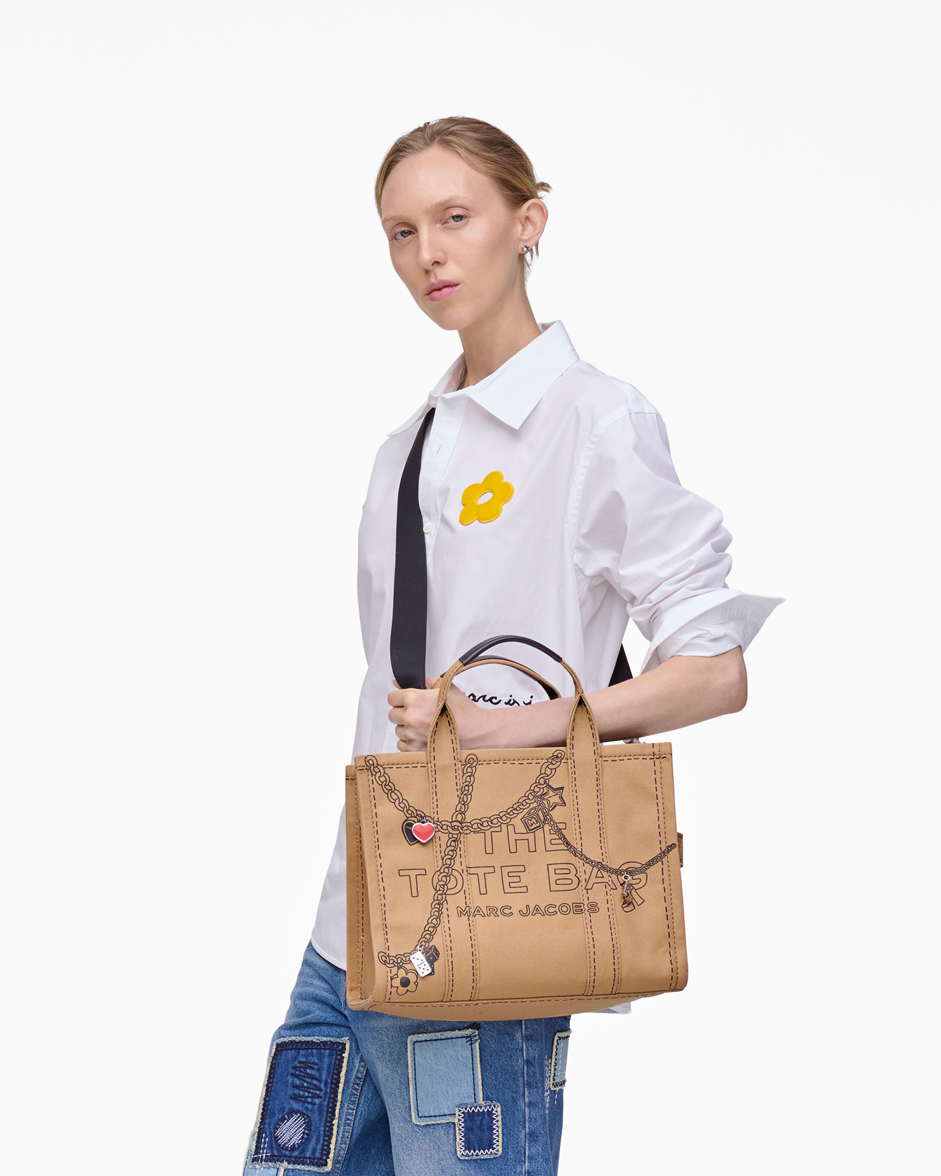 Marc Jacobs - Túi The Trompe L'Oeil Charm Canvas Medium Tote Bag