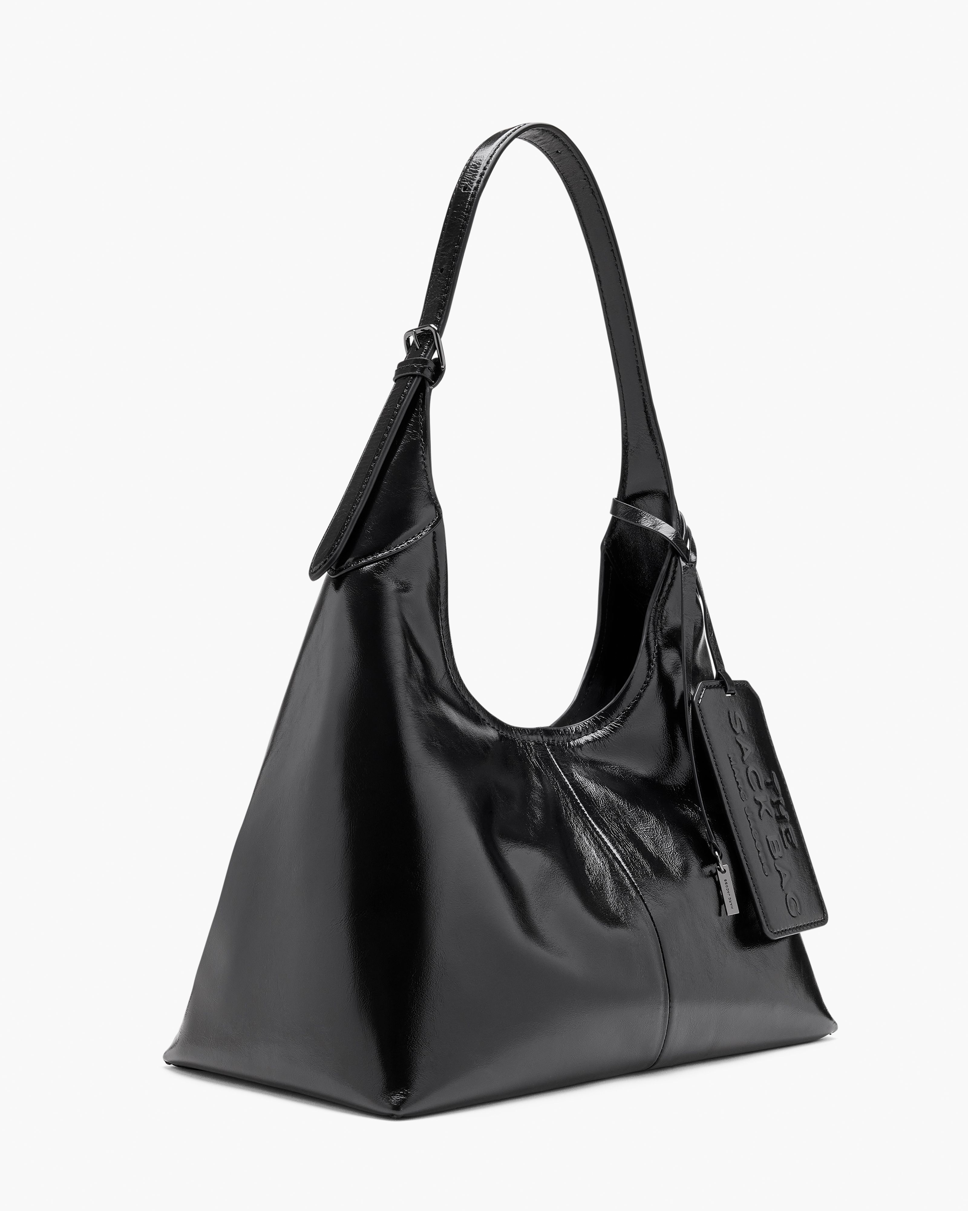 Túi Belted Sack In Crinkle Leather