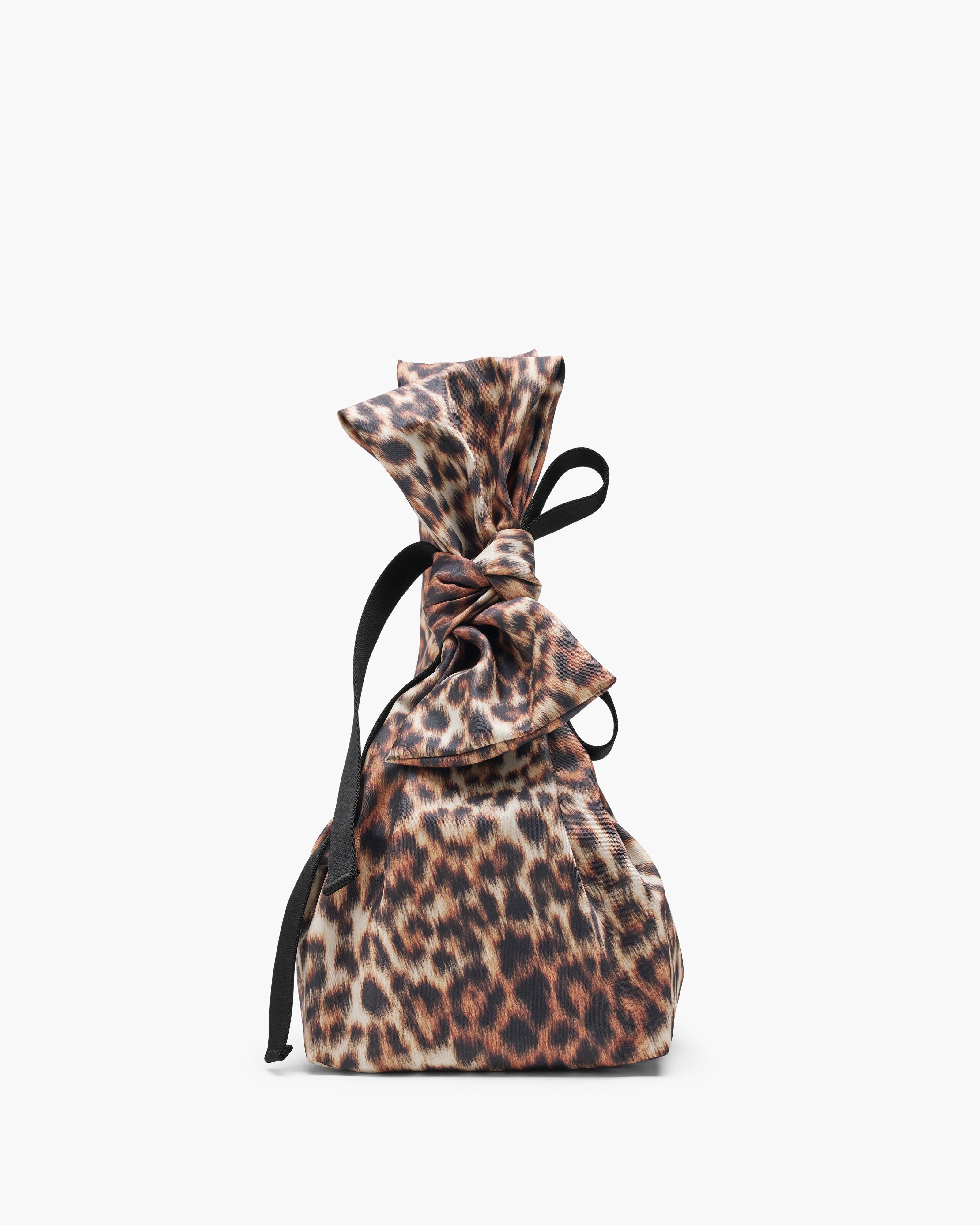 Túi Bow Sack Bag In Leopard Nylon