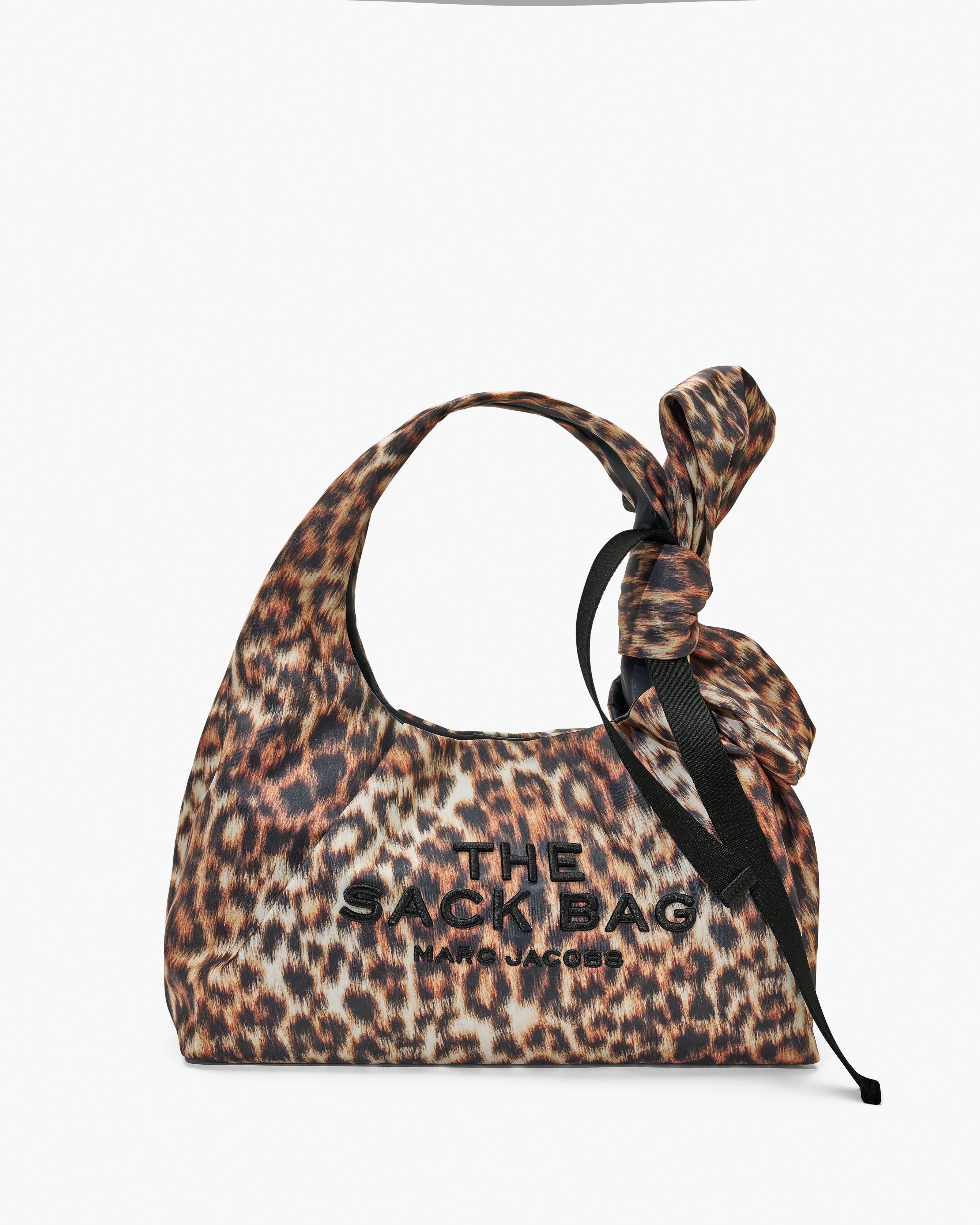 Túi Bow Sack Bag In Leopard Nylon