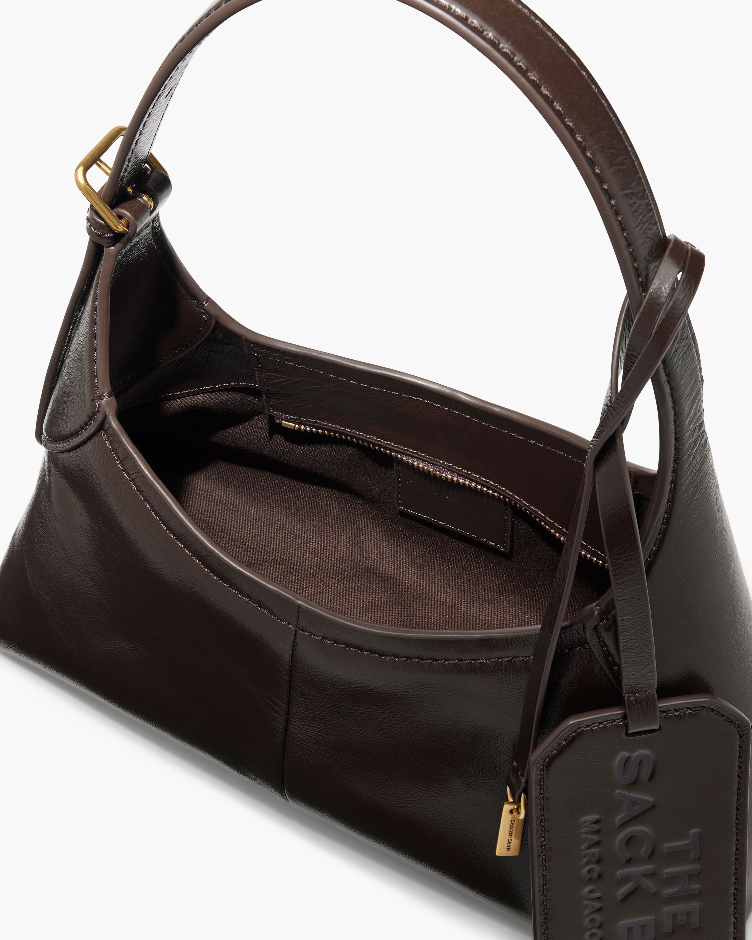 Túi Belted Sack Bag In Crinkle Leather Small