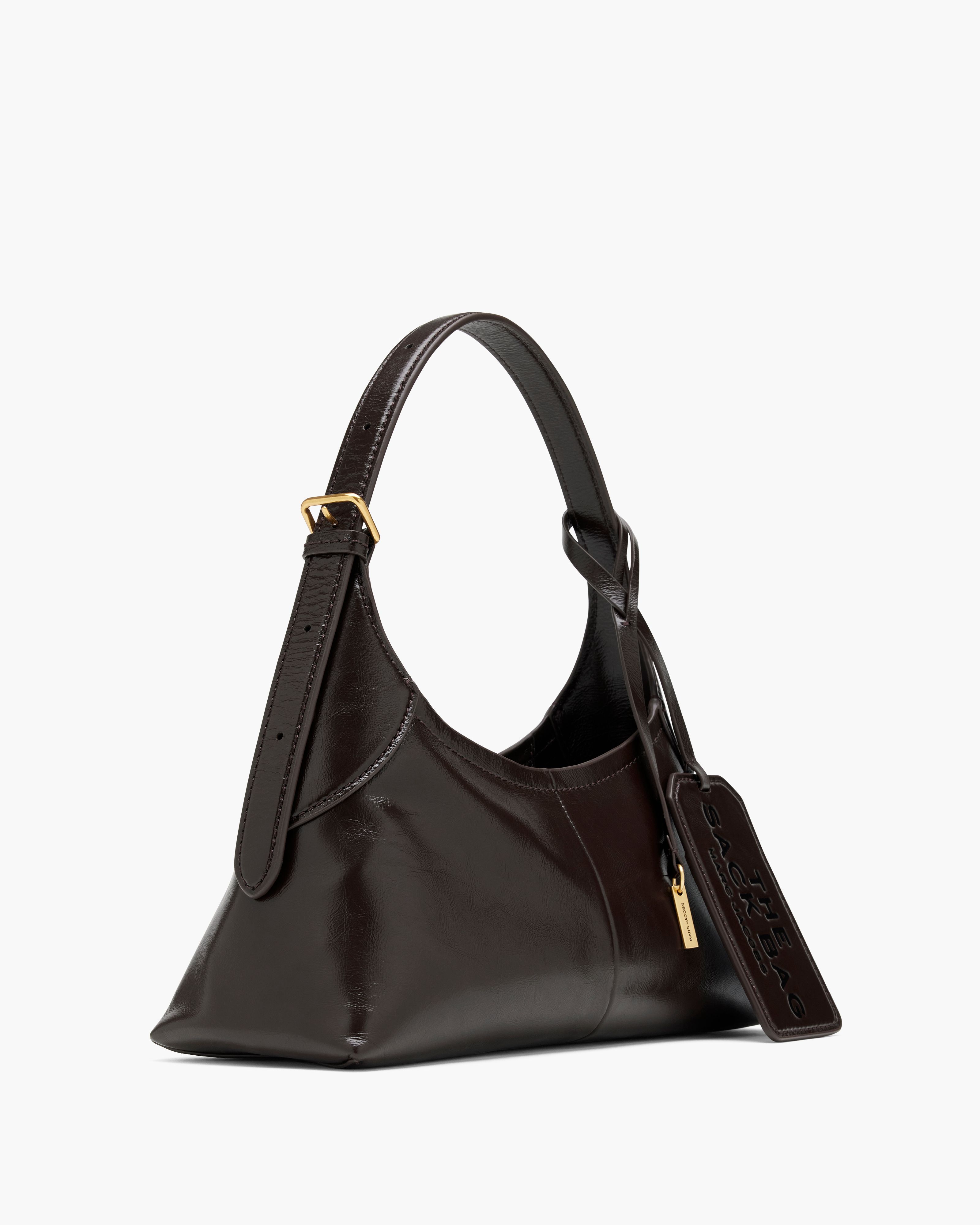 Túi Belted Sack Bag In Crinkle Leather Small