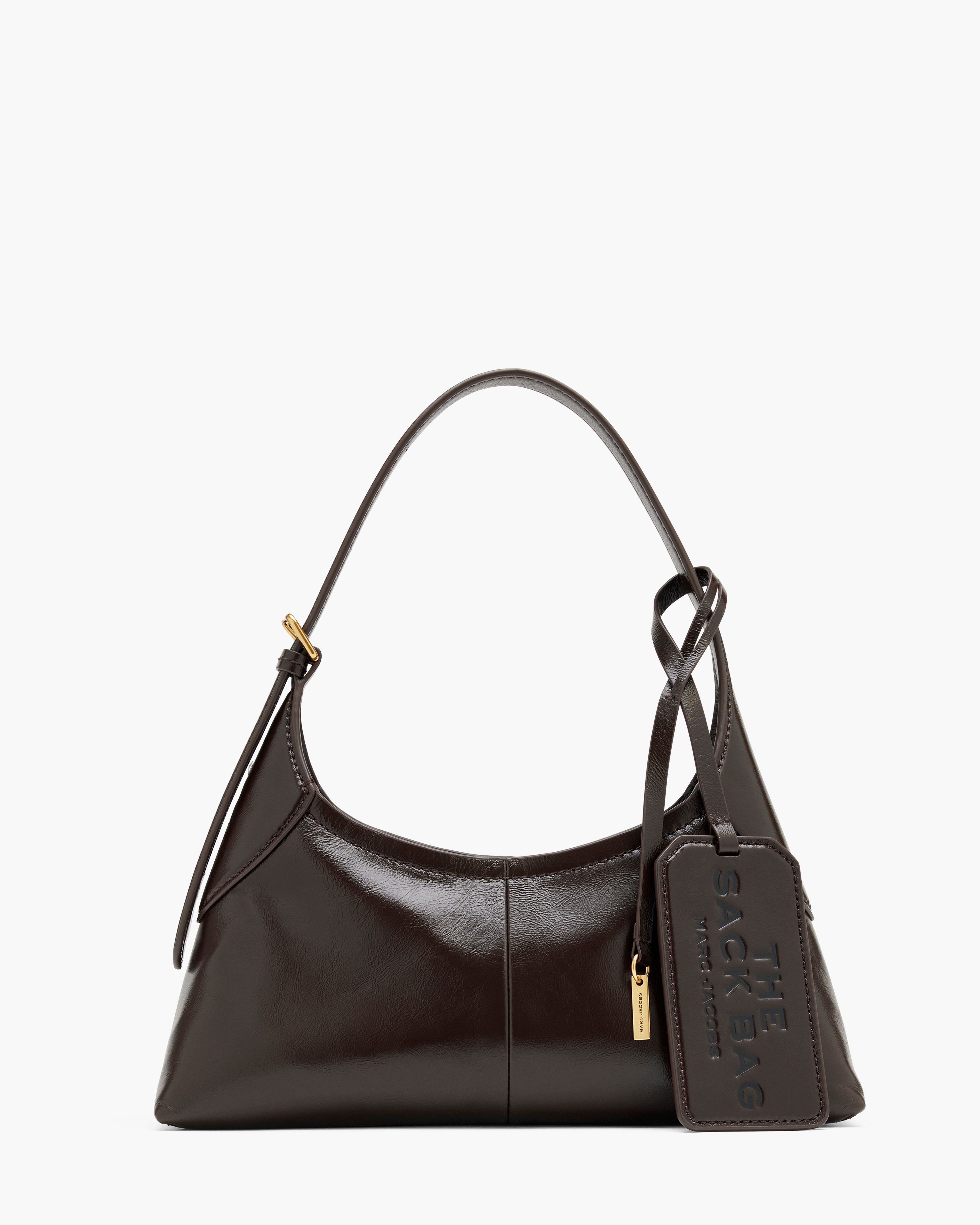 Túi Belted Sack Bag In Crinkle Leather Small