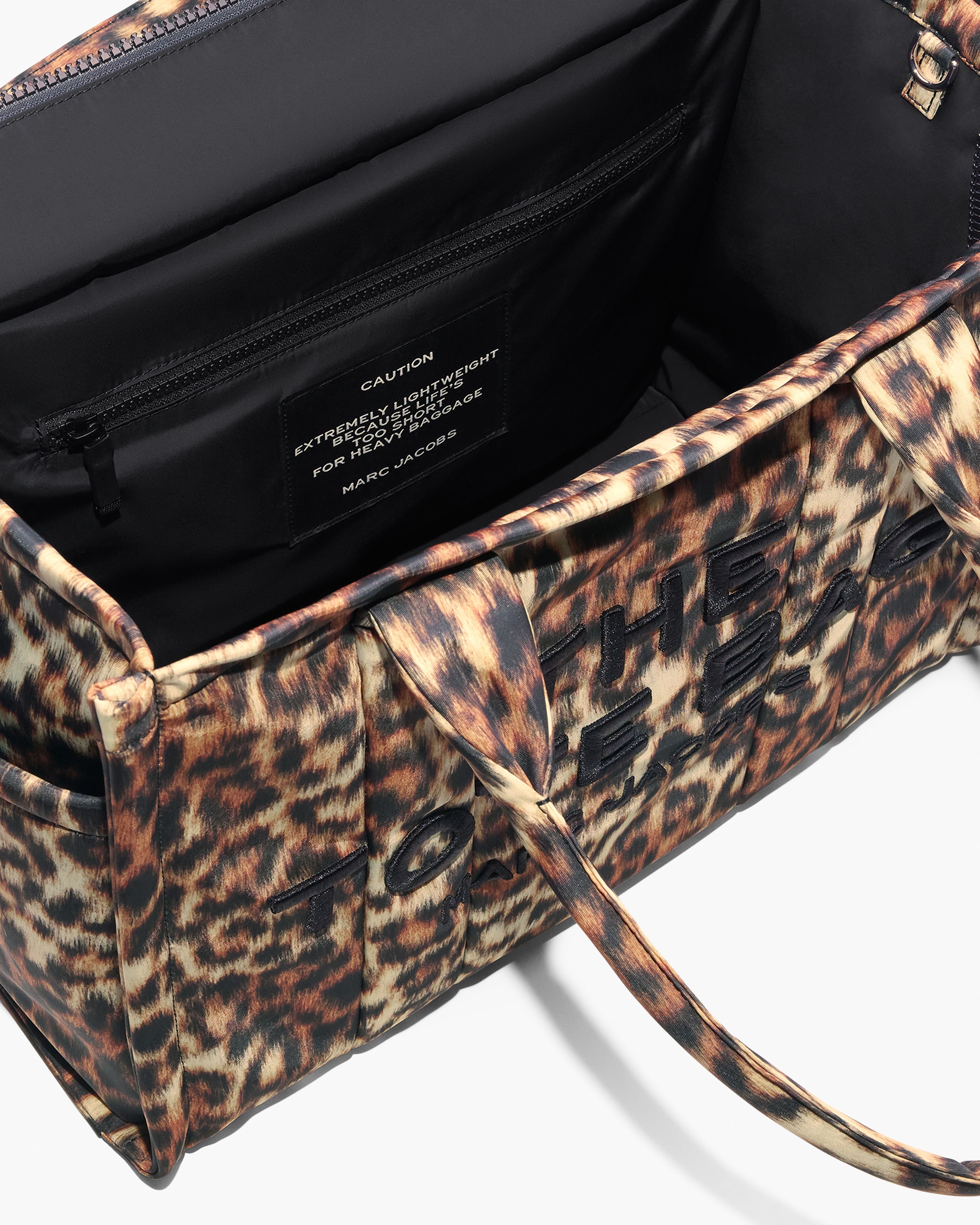 Túi tote Leopard Puffy Nylon Large