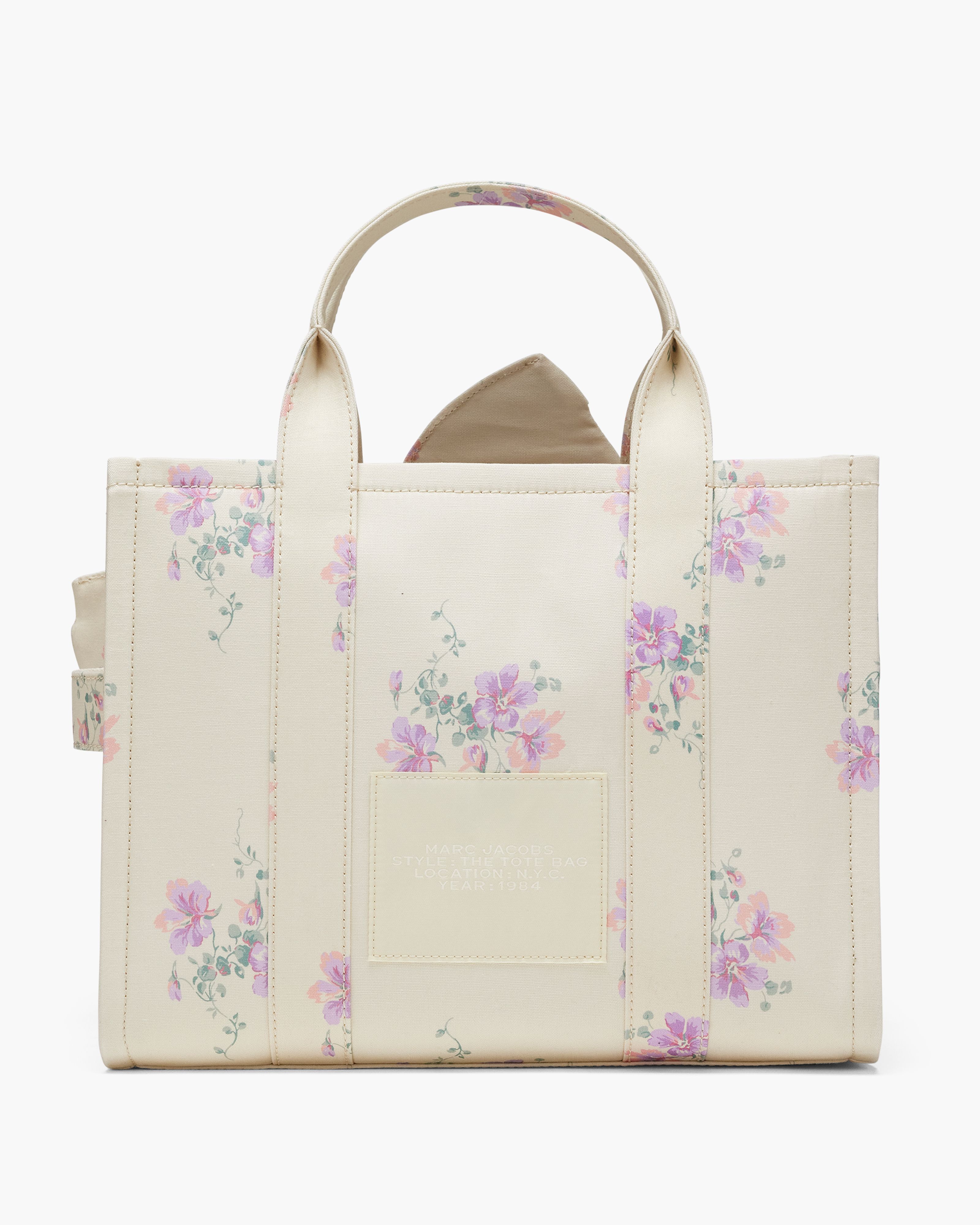 Marc Jacobs - Túi tote Antique Floral Canvas With Oversized Bow Medium