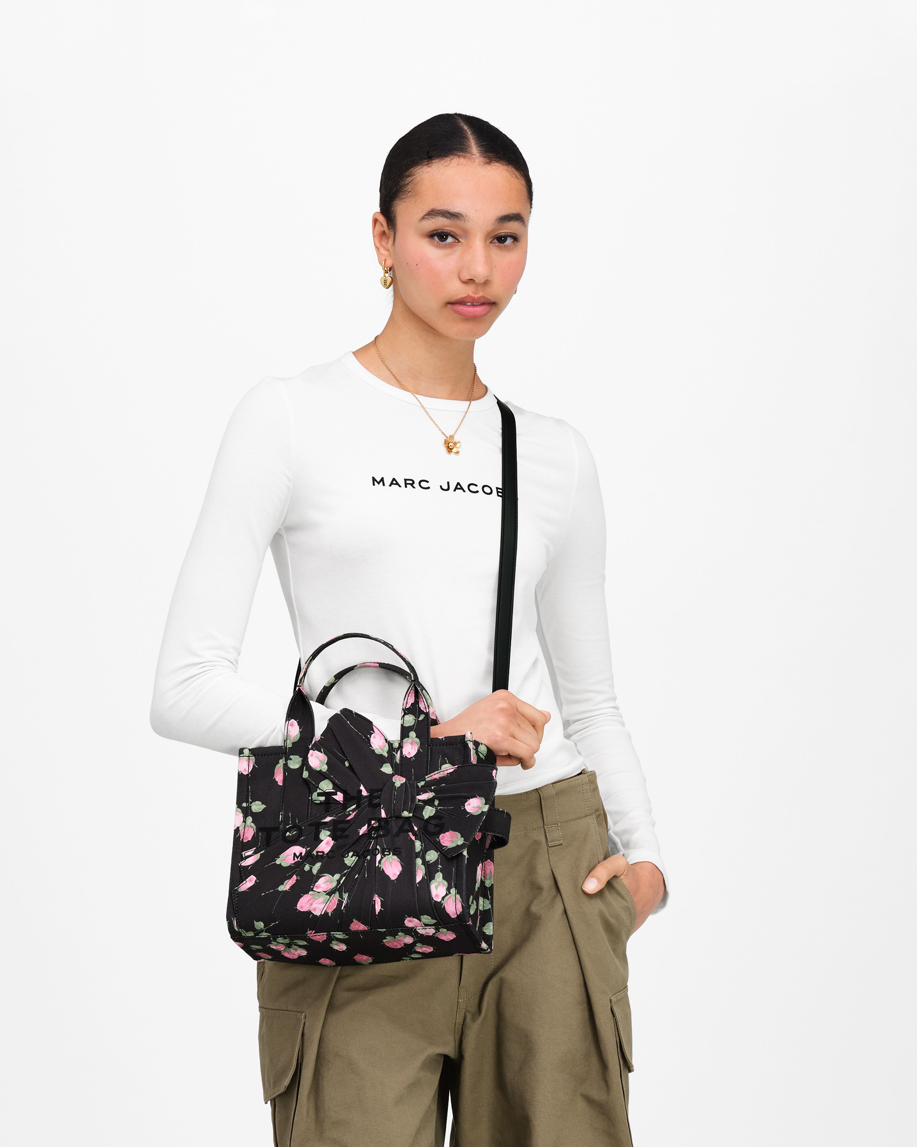 Marc Jacobs - Túi tote Vintage Floral Canvas With Oversized Bow Small