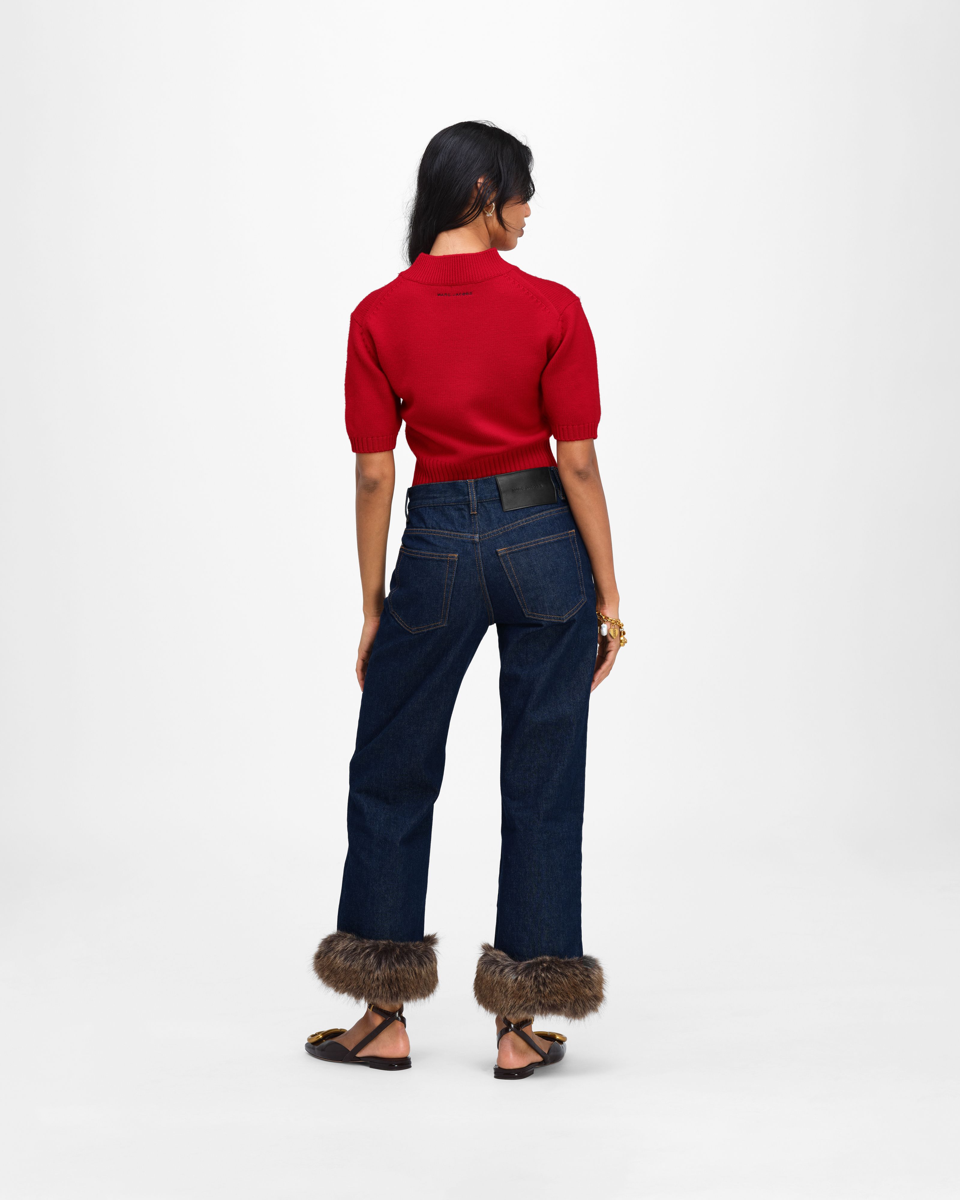 Marc Jacobs - Quần Jeans Faux Fur Cropped