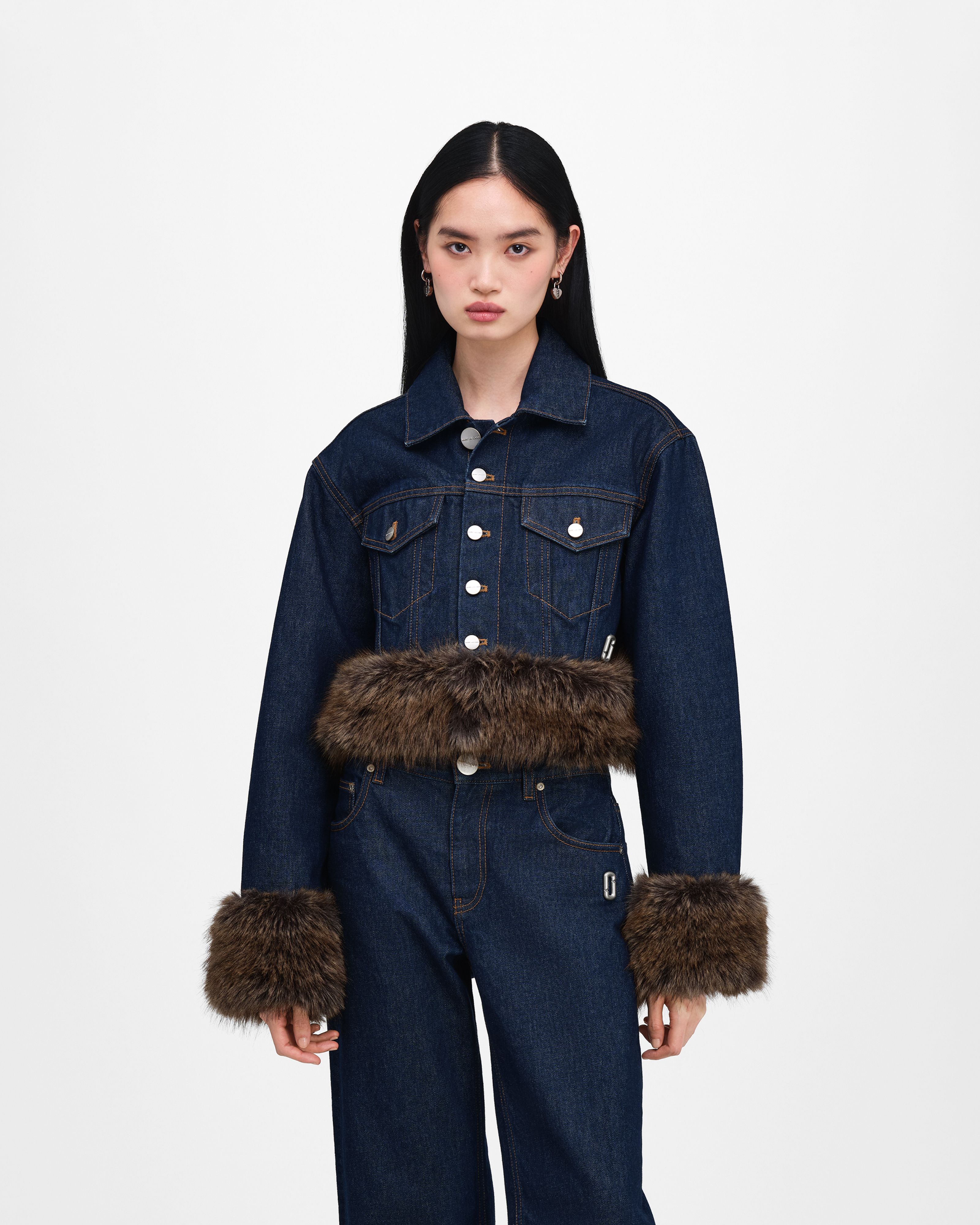 Áo khoác Faux Fur Shrunken Trucker