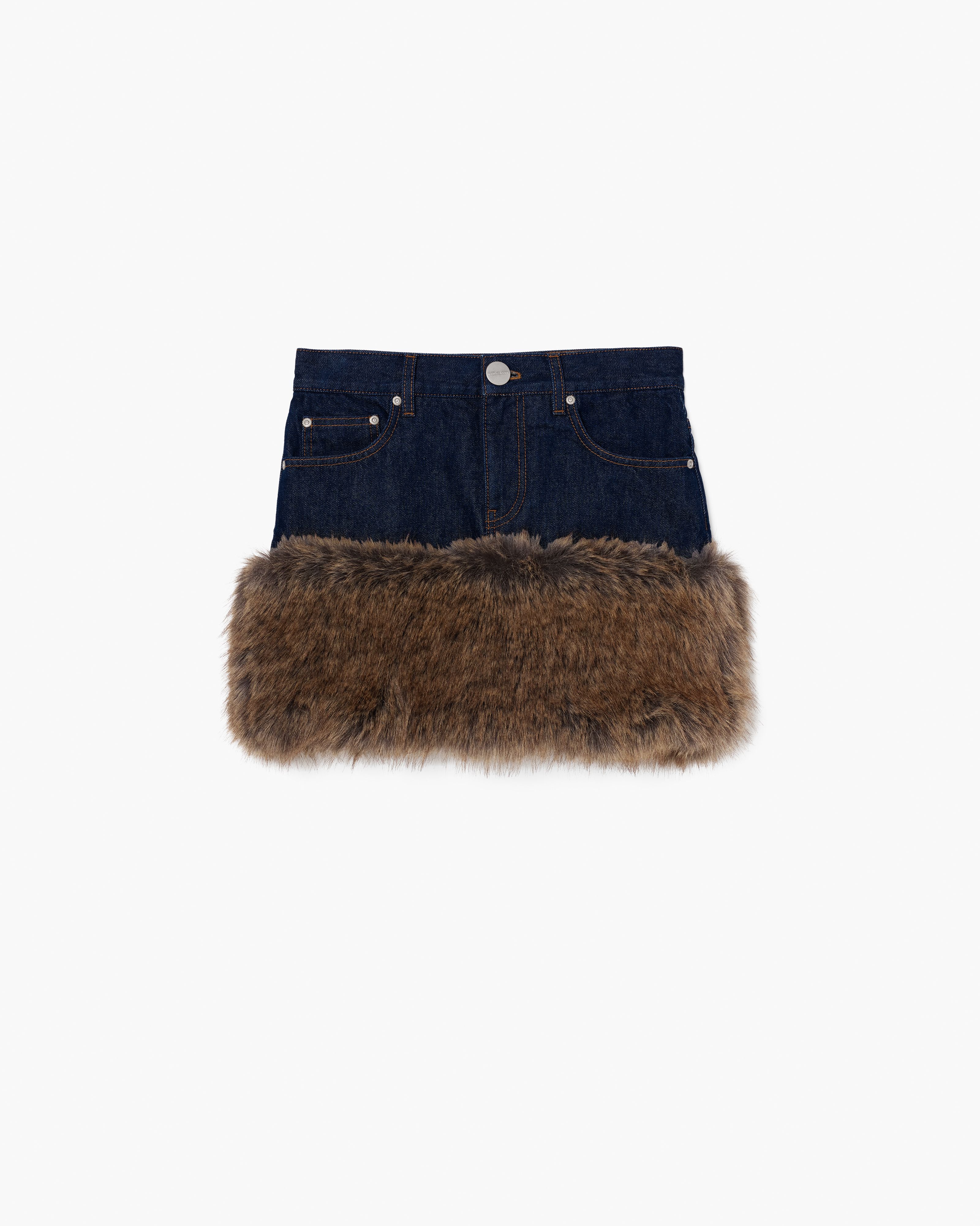 Chân váy Faux Fur Denim